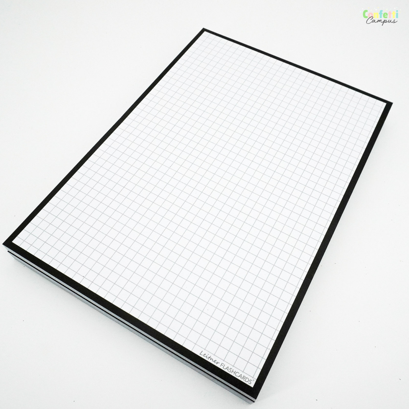 Leitner Flashcards A5 Geruit 5 x 5 mm Zwart