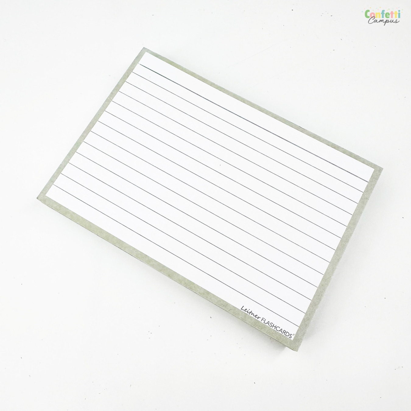 Leitner Flashcards A6 Gelinieerd Grijs