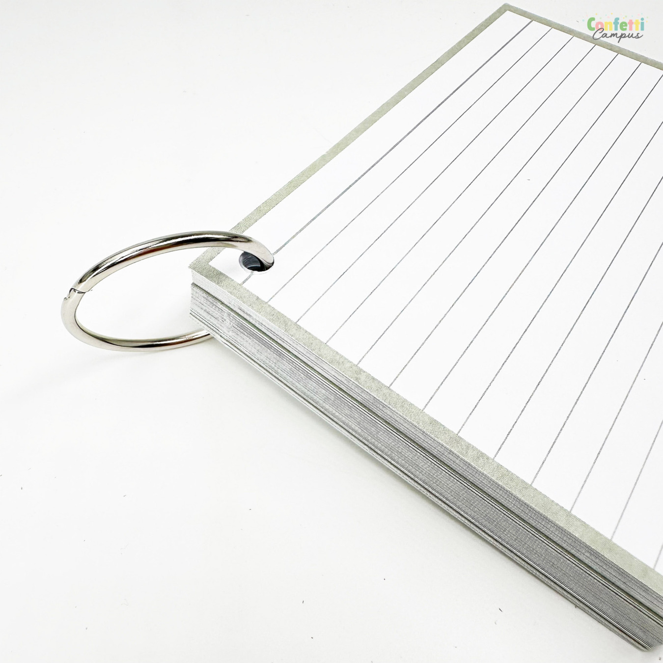 Leitner Flashcards A6 Gelinieerd Grijs