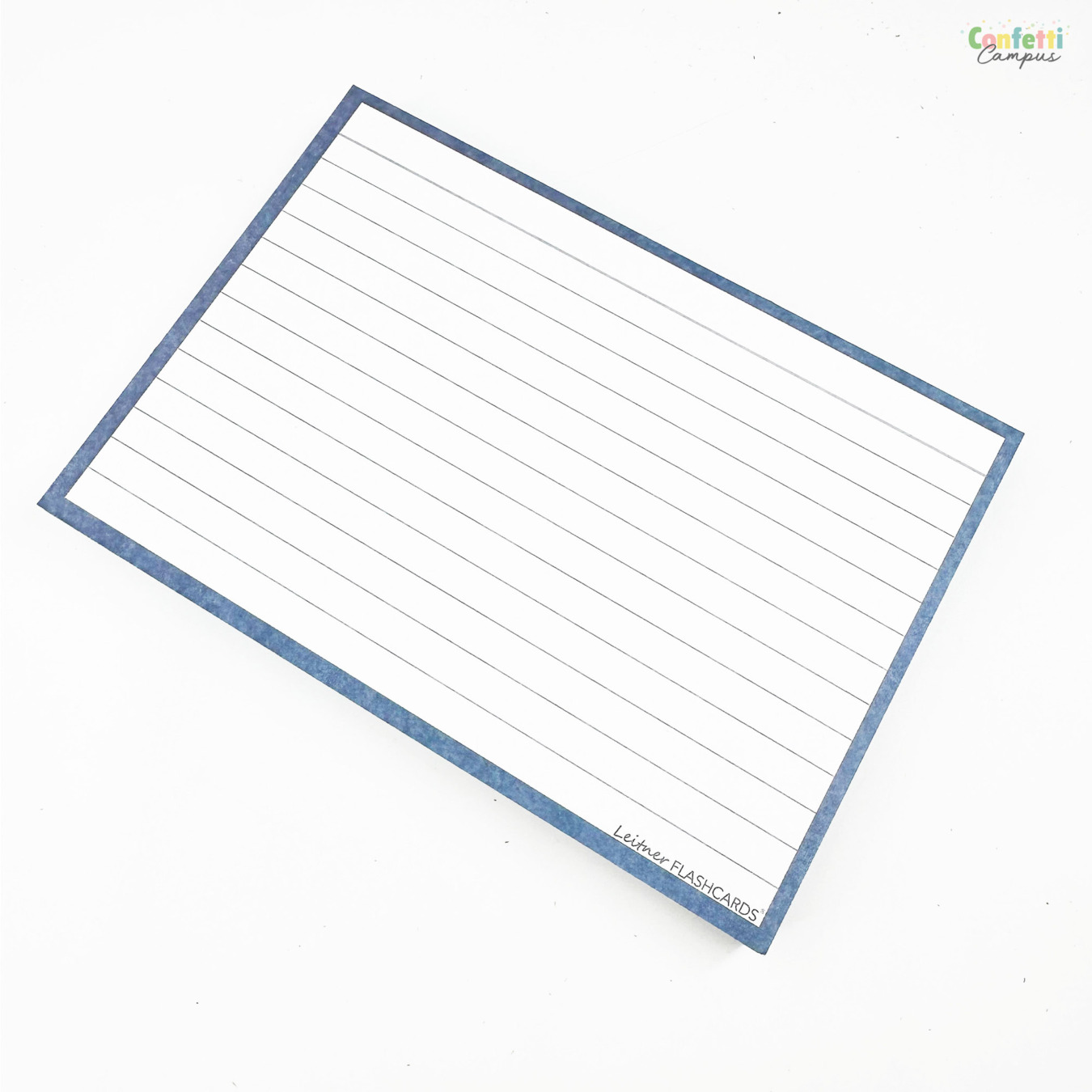 Leitner Flashcards A6 Gelinieerd Staal Blauw