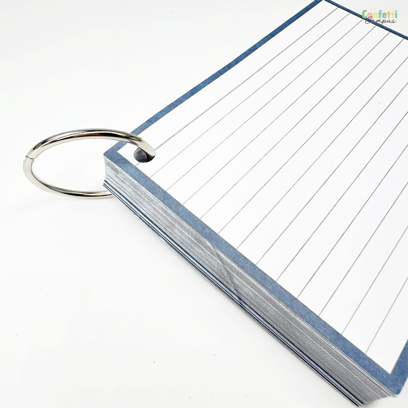 Leitner Flashcards A6 Gelinieerd Staal Blauw