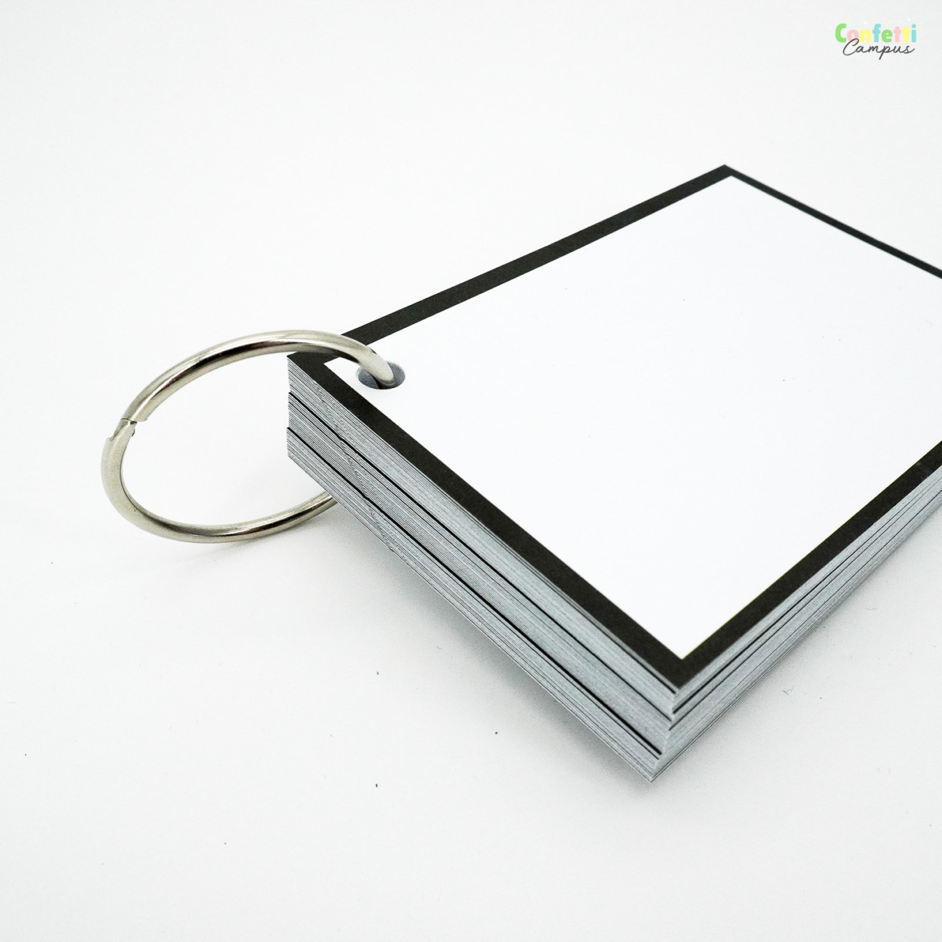 Leitner Flashcards A7 Blanco Zwart