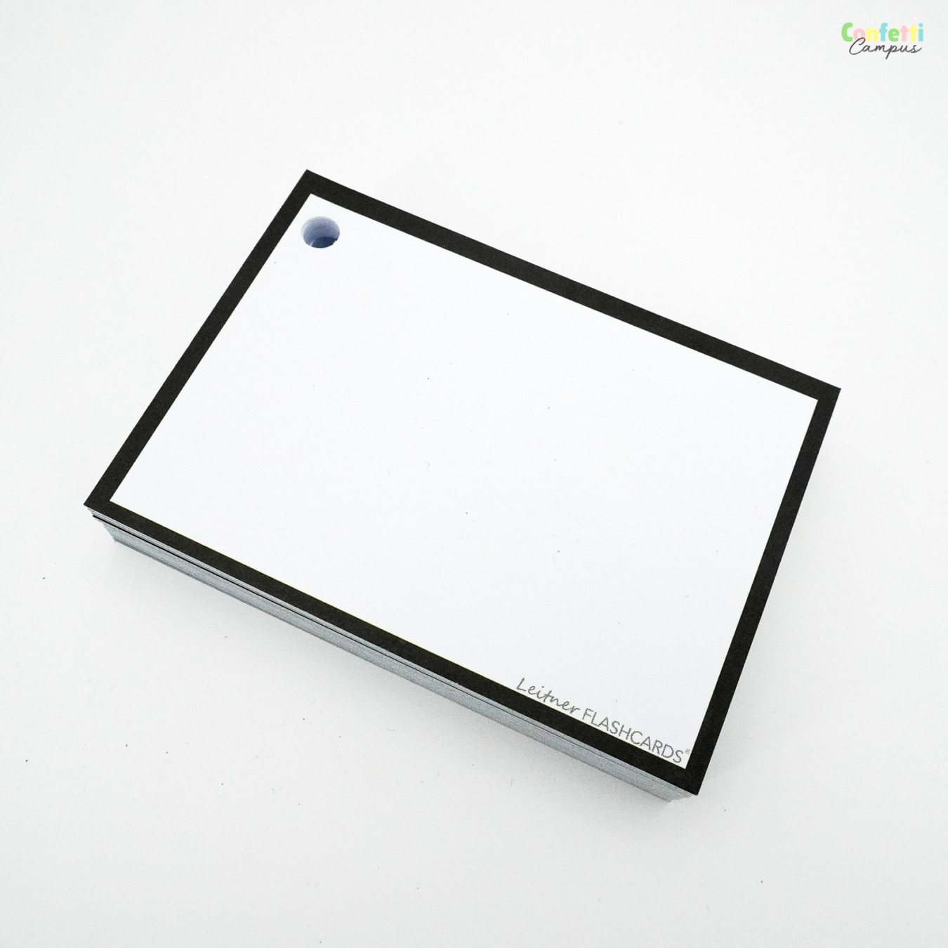 Leitner Flashcards A7 Blanco Zwart