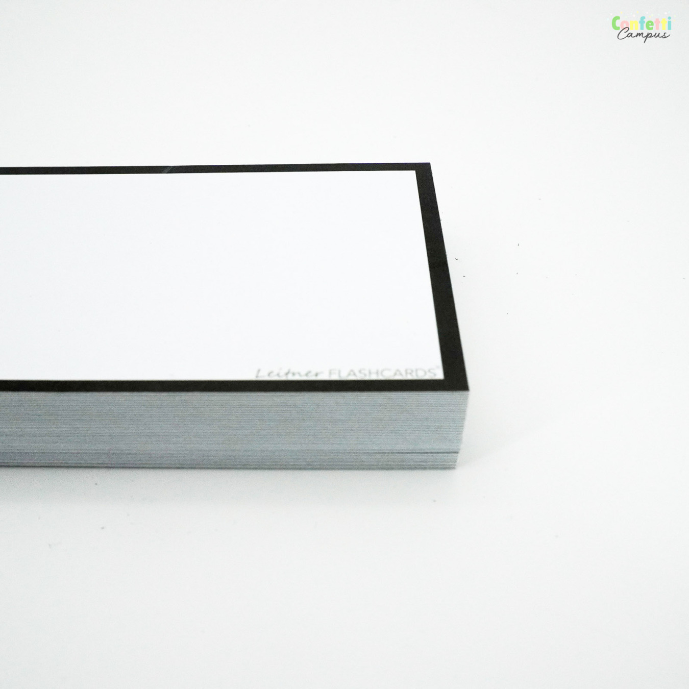 Leitner Flashcards A7 Blanco Zwart