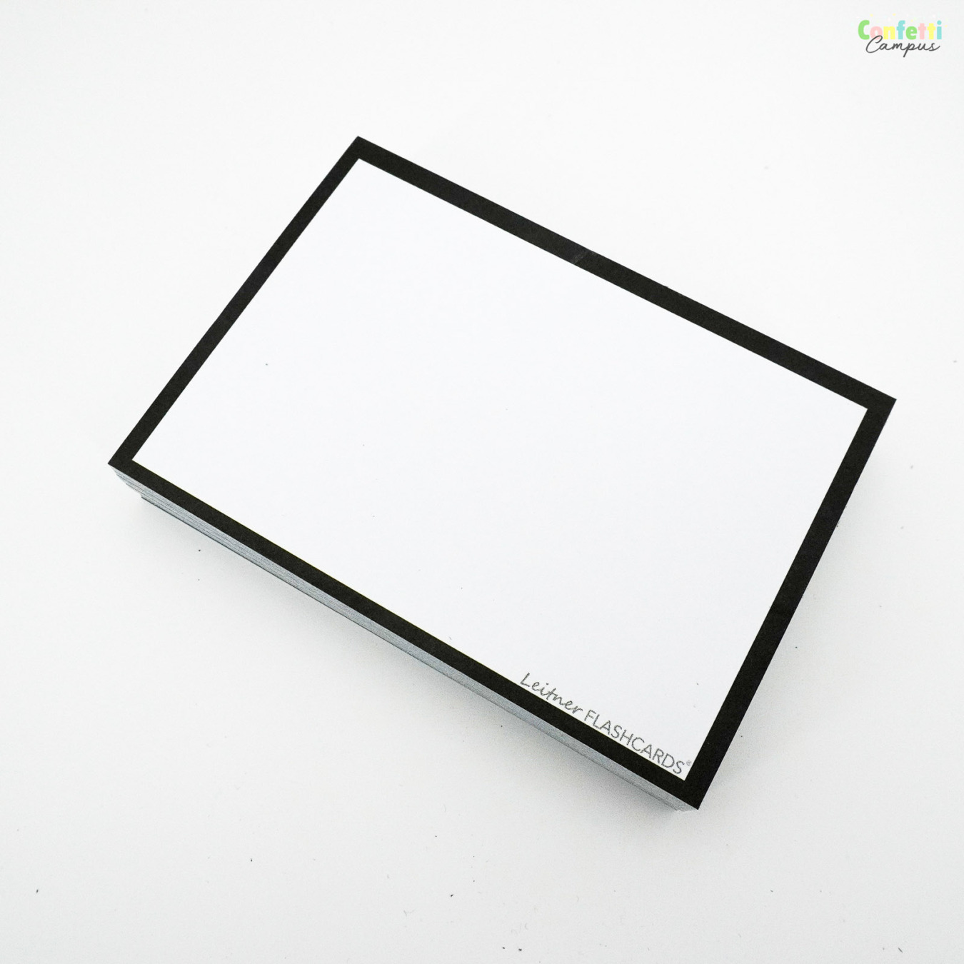 Leitner Flashcards A7 Blanco Zwart