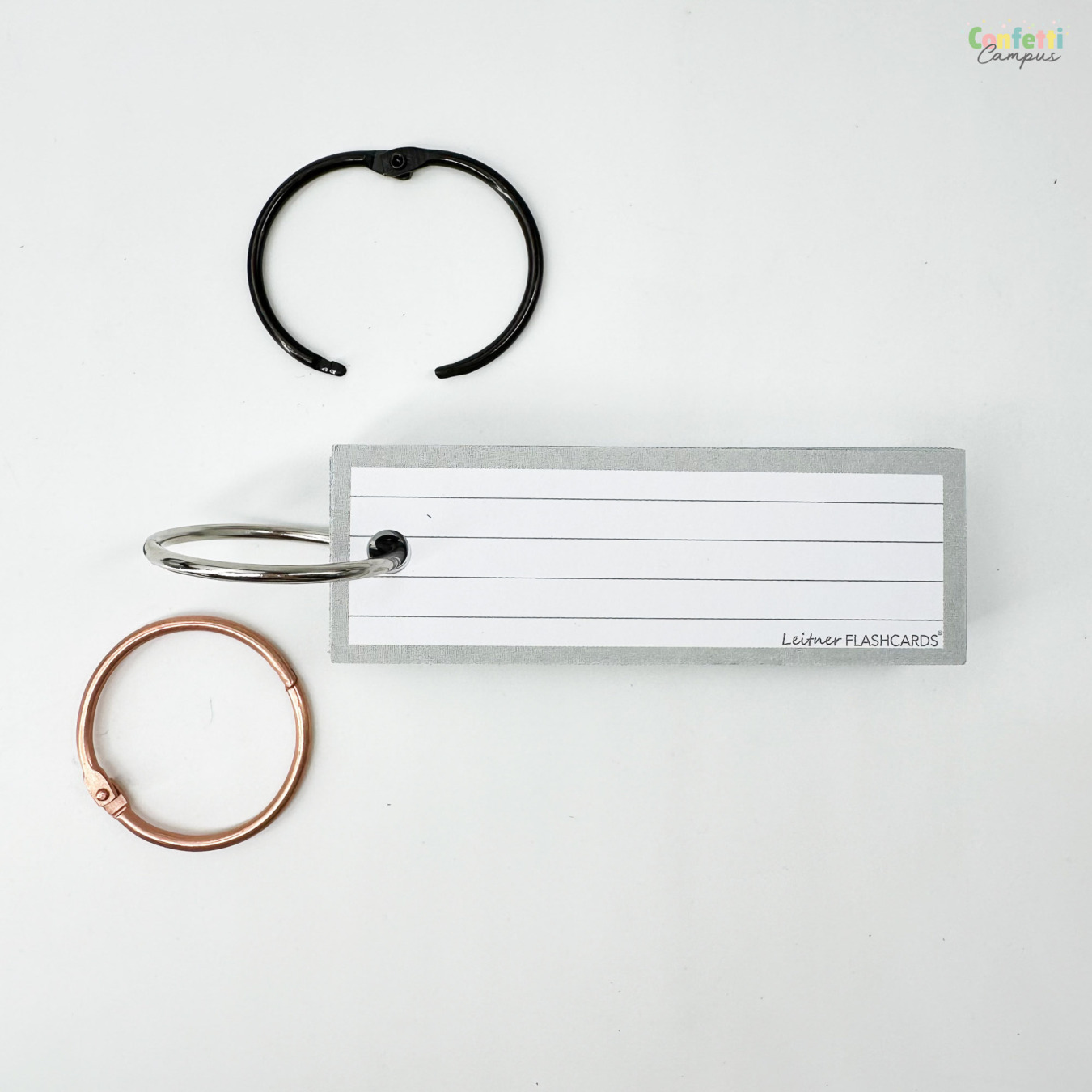 Leitner Flashcards Half Gelinieerd Grijs-5