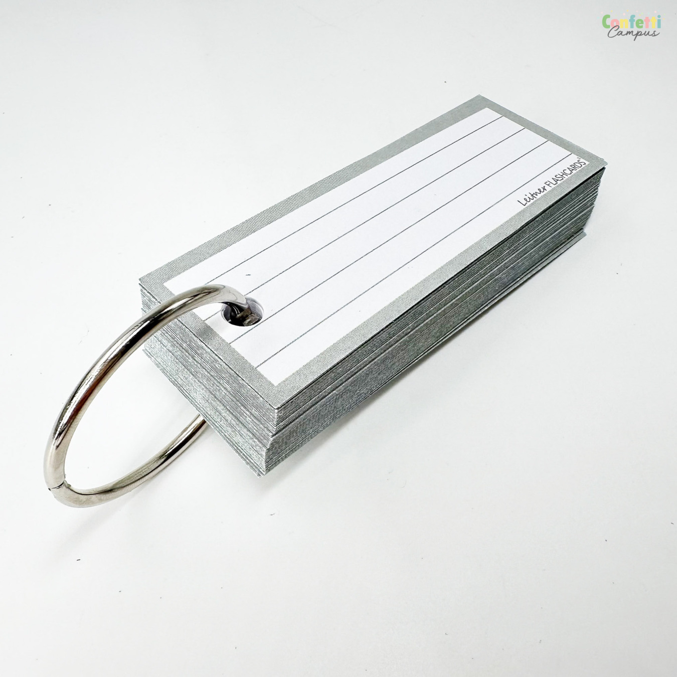 Leitner Flashcards Half Gelinieerd Grijs-5