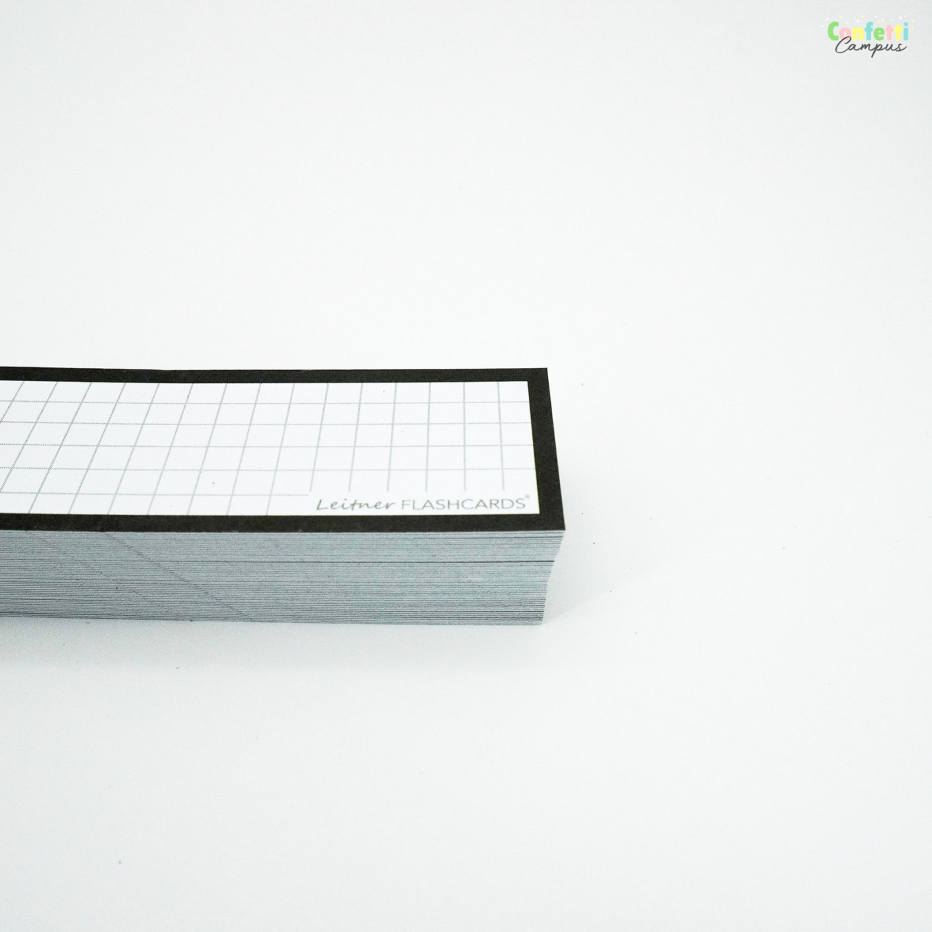Leitner Flashcards Half Geruit 5 x 5 Zwart