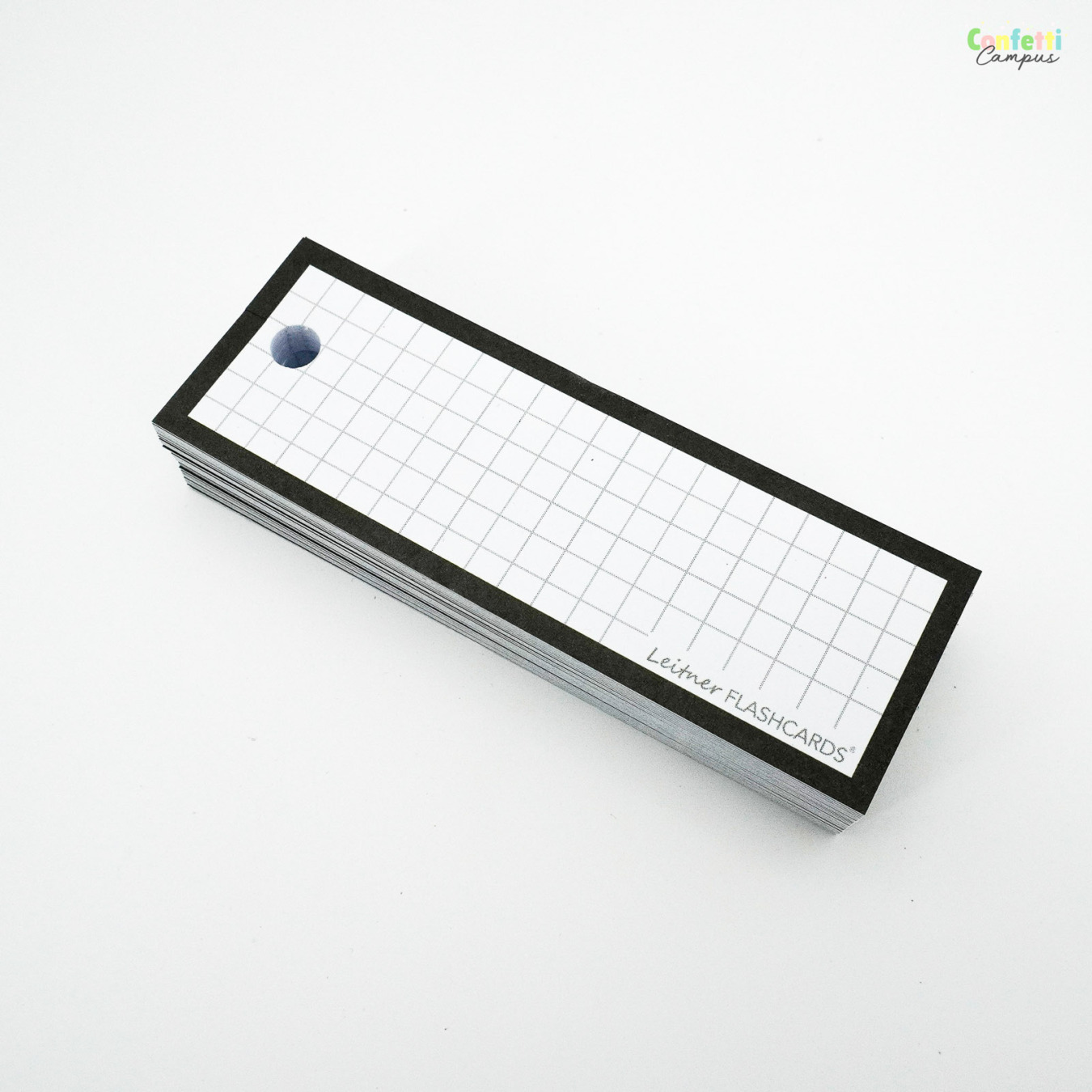 Leitner Flashcards Half Geruit 5 x 5 Zwart
