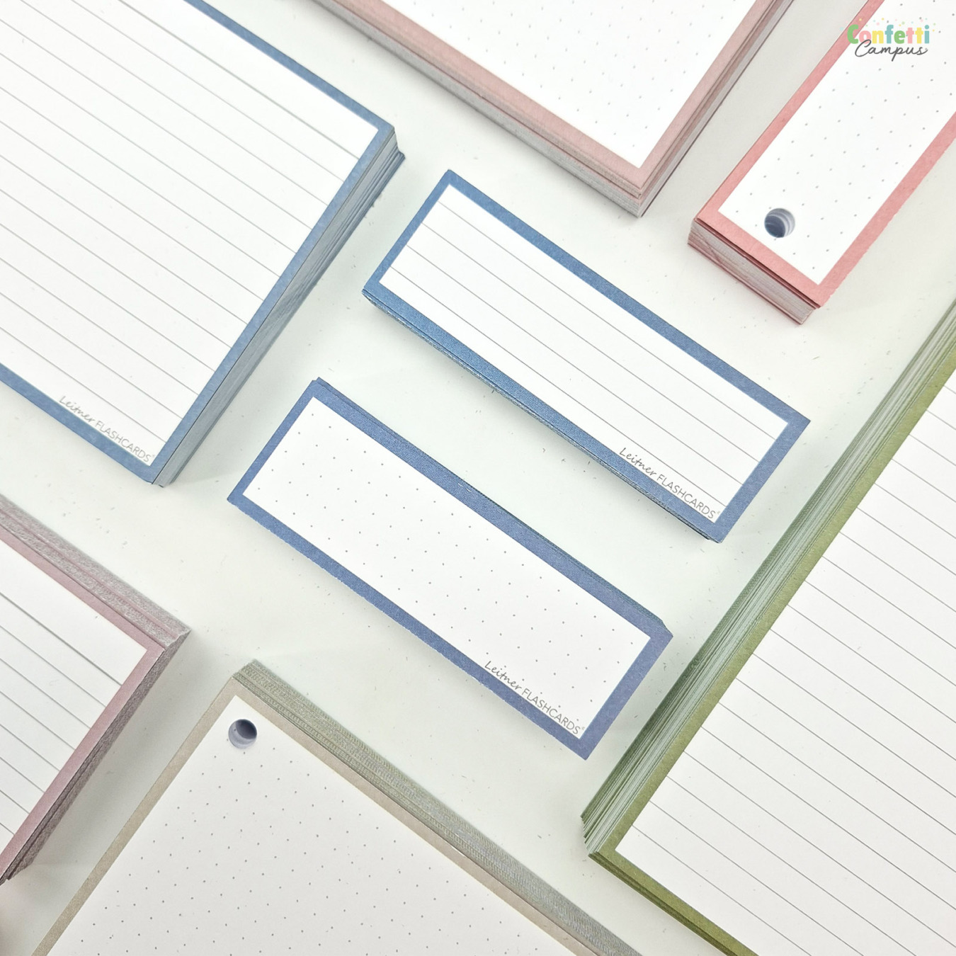 Leitner Flashcards Half Nature Staalblauw Mood