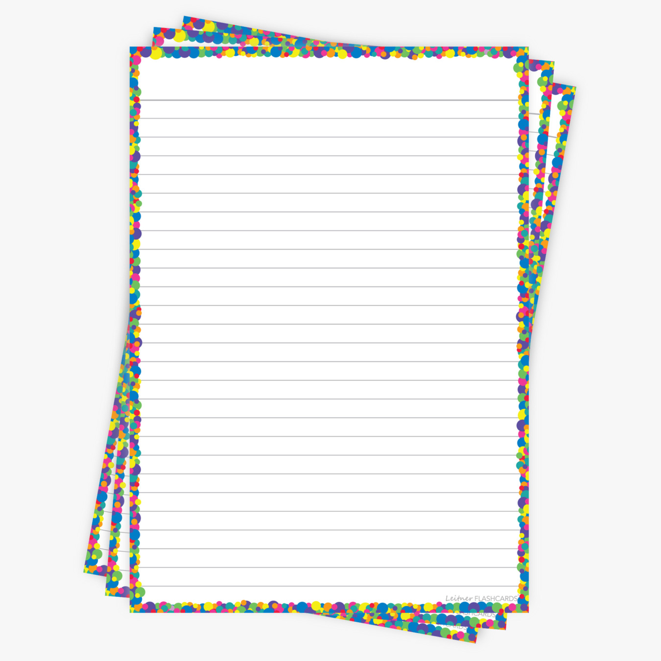 Leitner Flashcards A5 Gelinieerd Confetti
