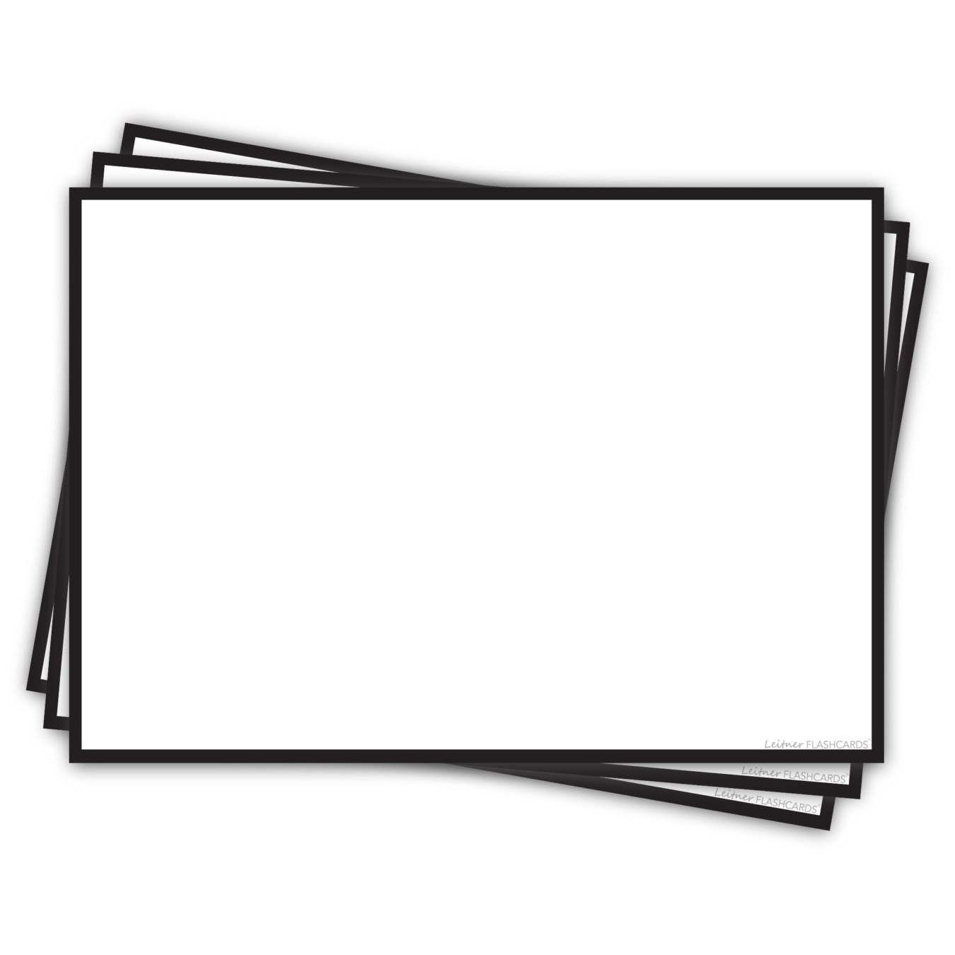 Leitner Flashcards A5 Blanco Zwart