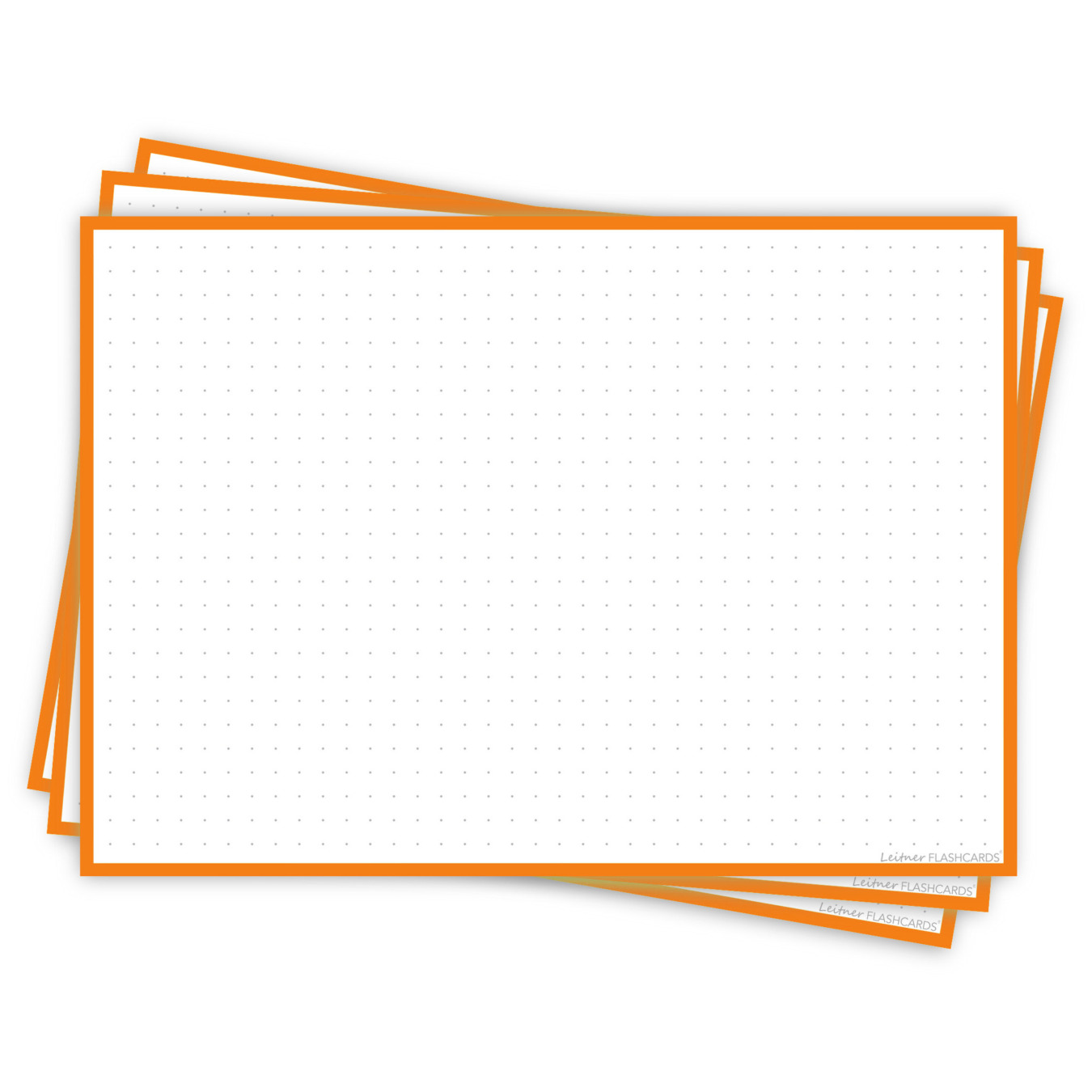 Leitner Flashcards A5 Dotted Oranje