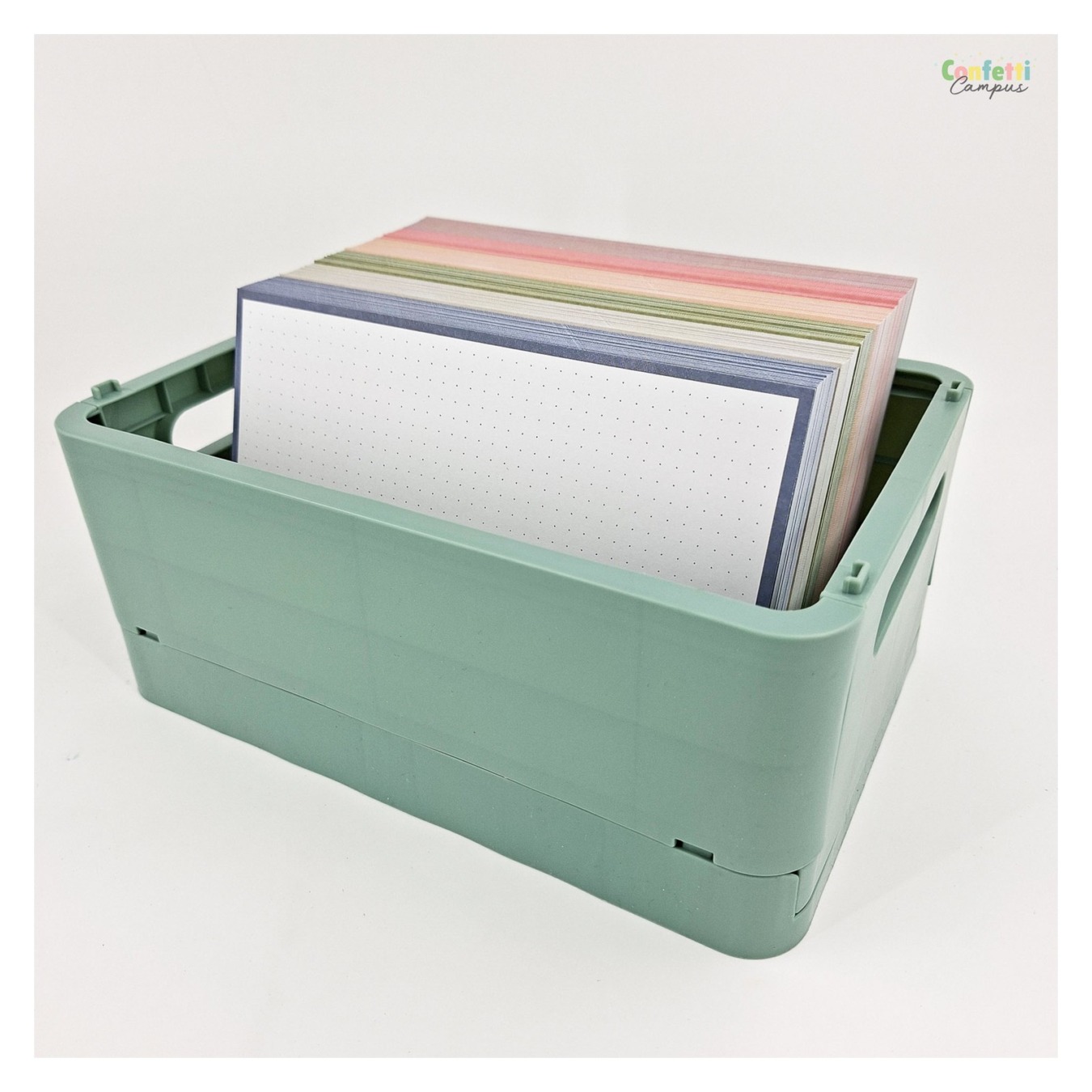 Leitner Flashcards A5 Dotted Staal Blauw