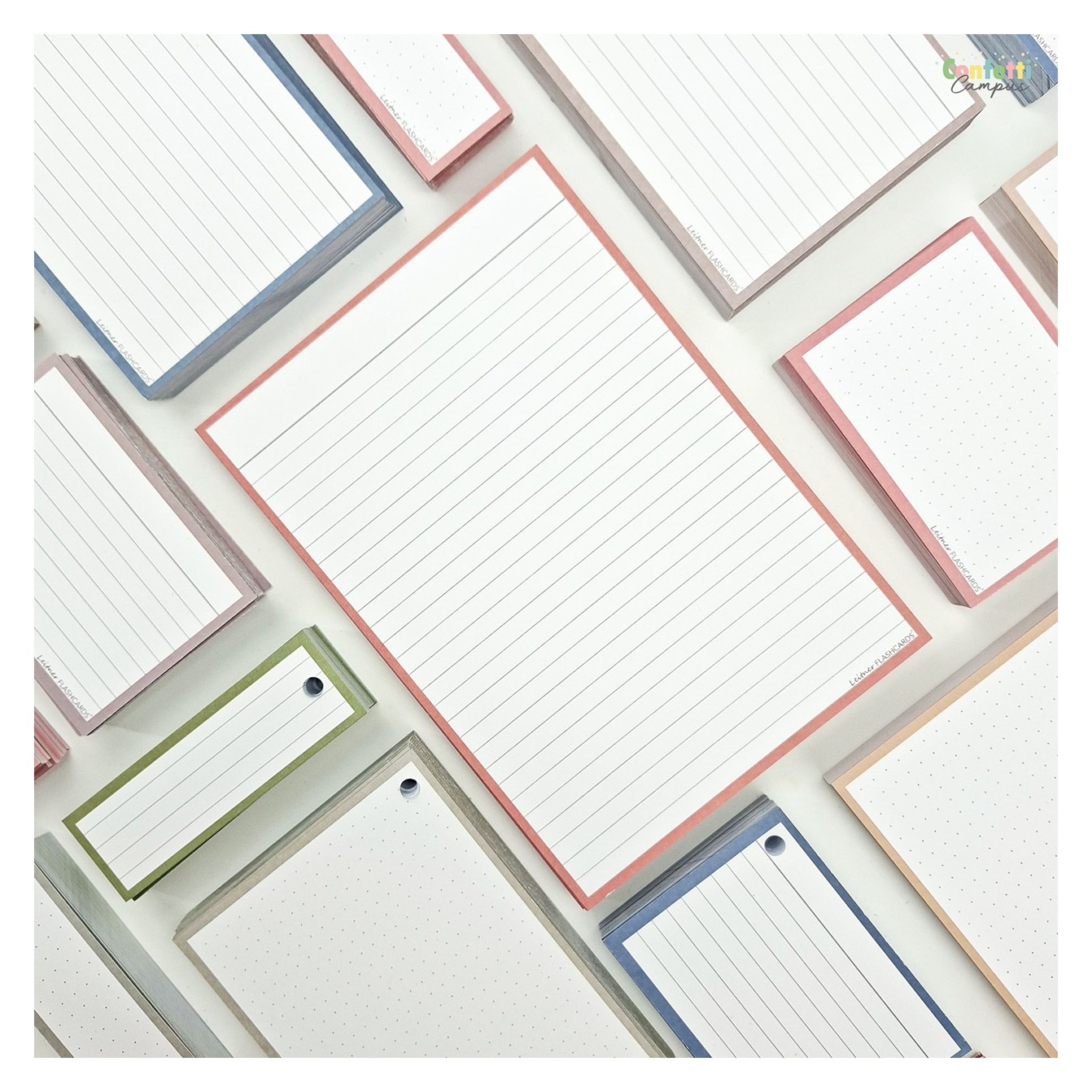 Leitner Flashcards A5 Gelinieerd Oud Roze