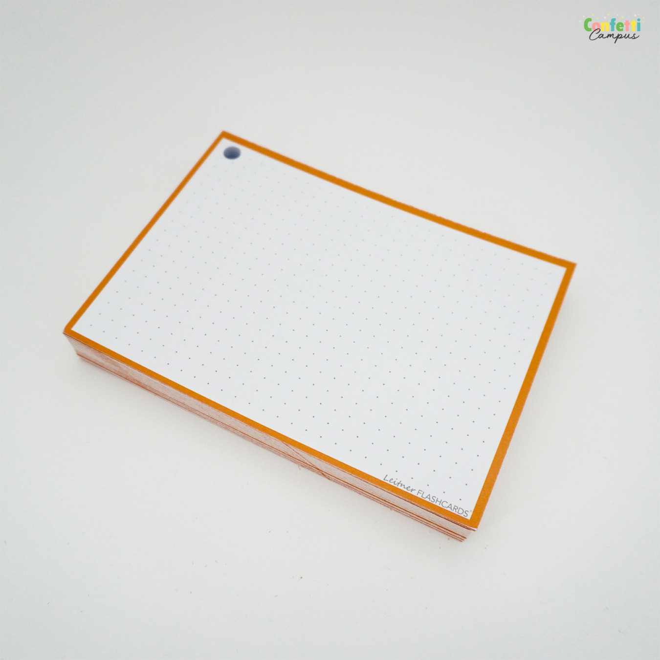Leitner Flashcards A6 Dotted Oranje