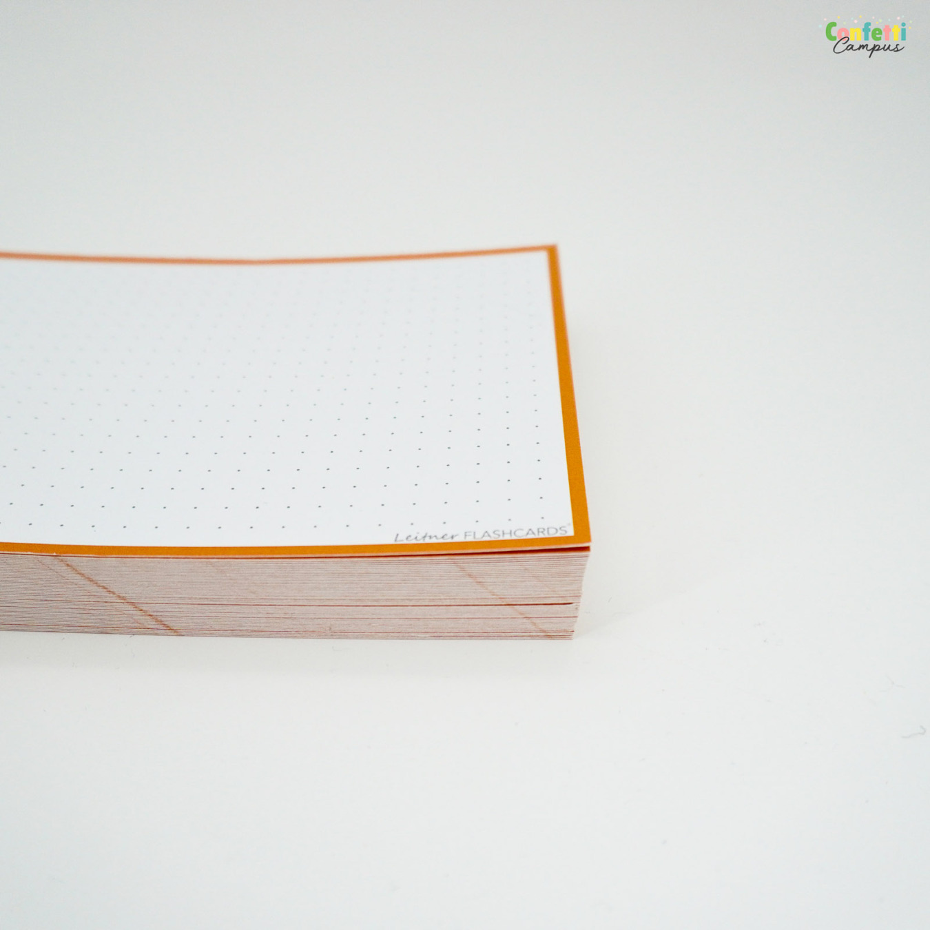 Leitner Flashcards A6 Dotted Oranje