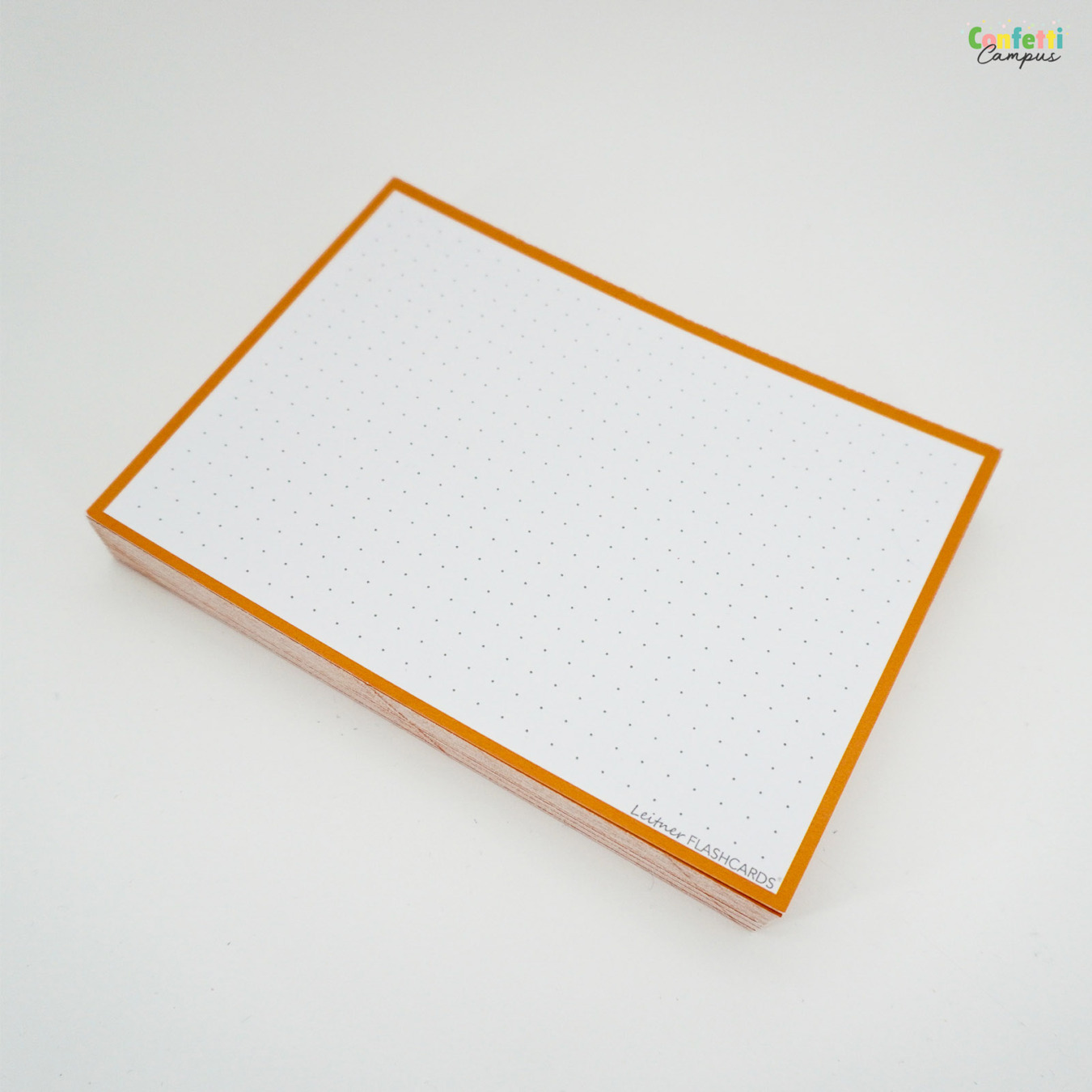 Leitner Flashcards A6 Dotted Oranje