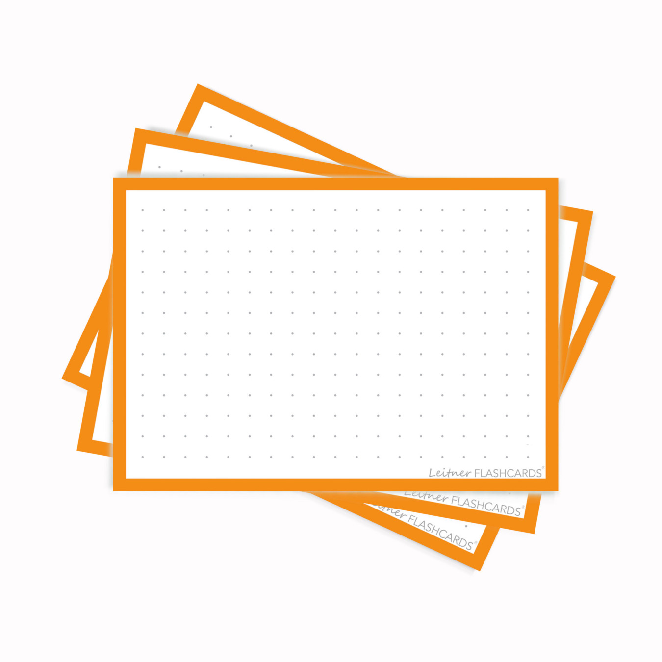 Leitner Flashcards A7 Dotted Oranje