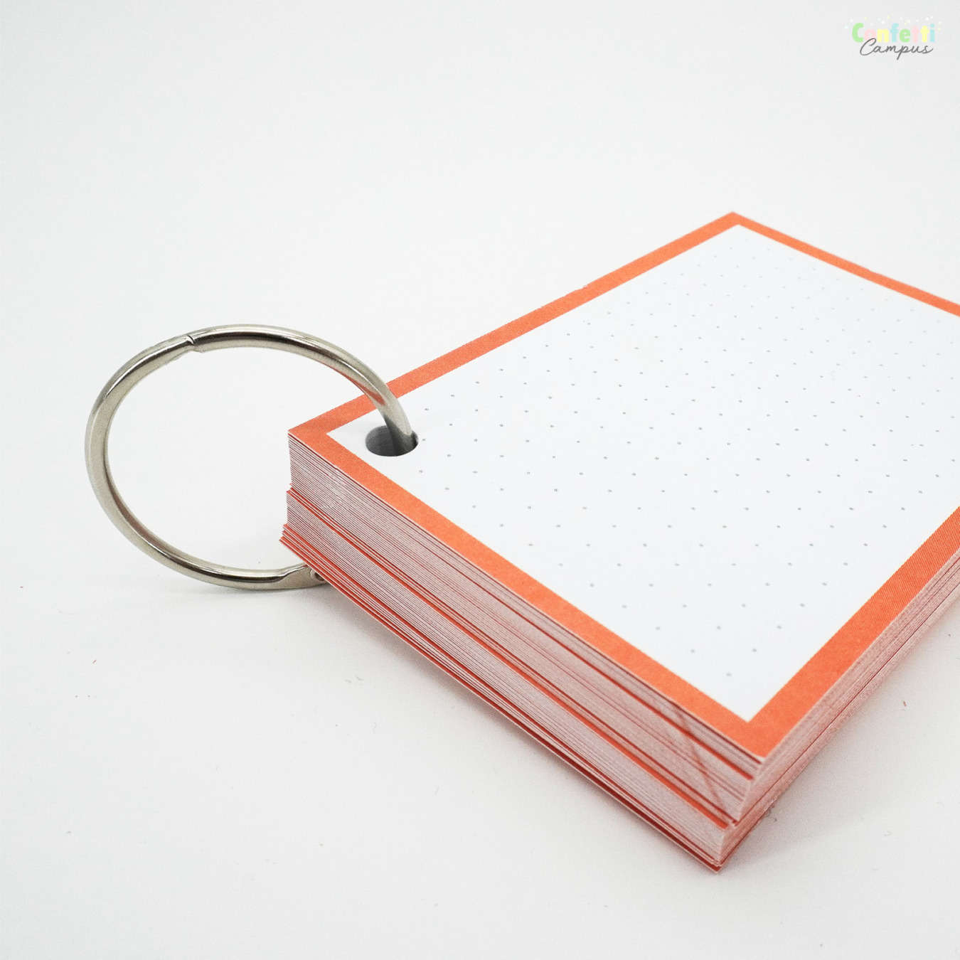 Leitner Flashcards A7 Dotted Oranje