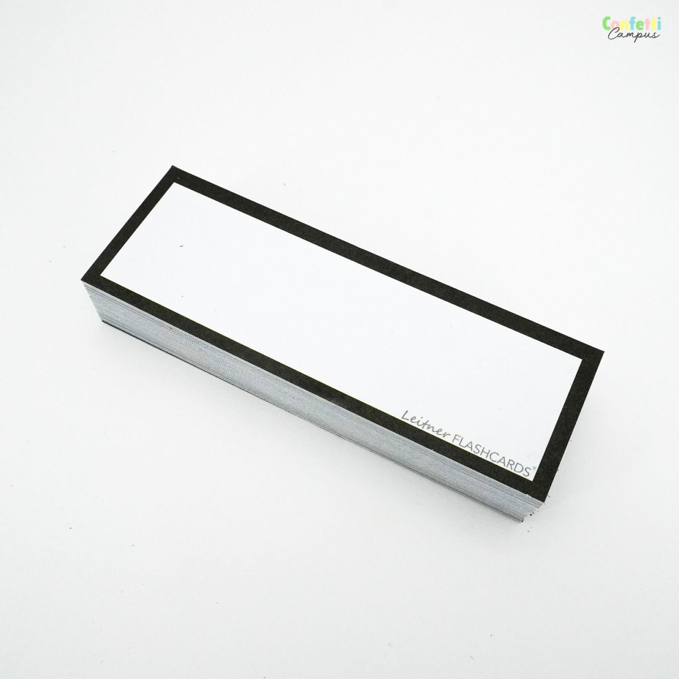 Leitner Flashcards Half Blanco Zwart