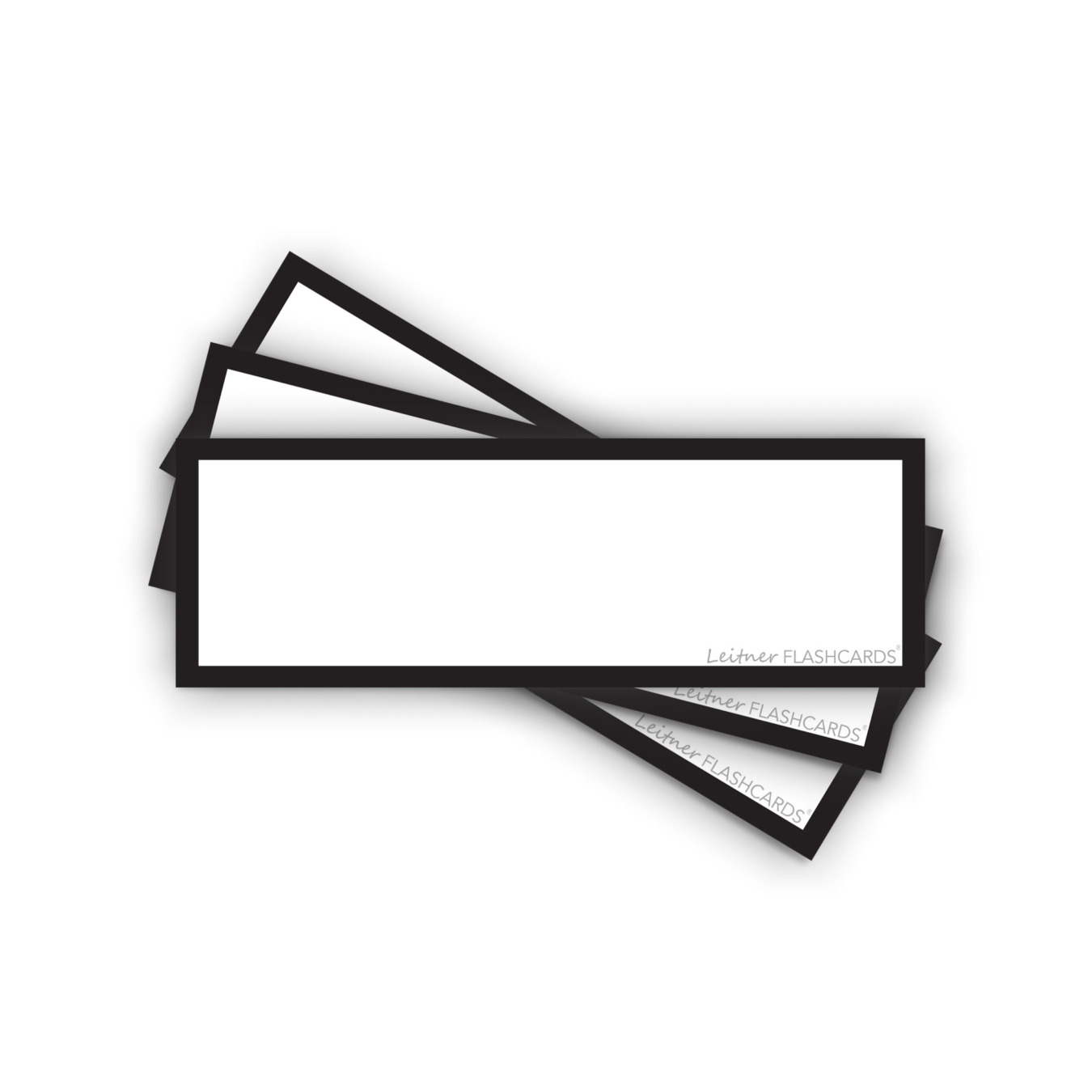 Leitner Flashcards Half Blanco Zwart