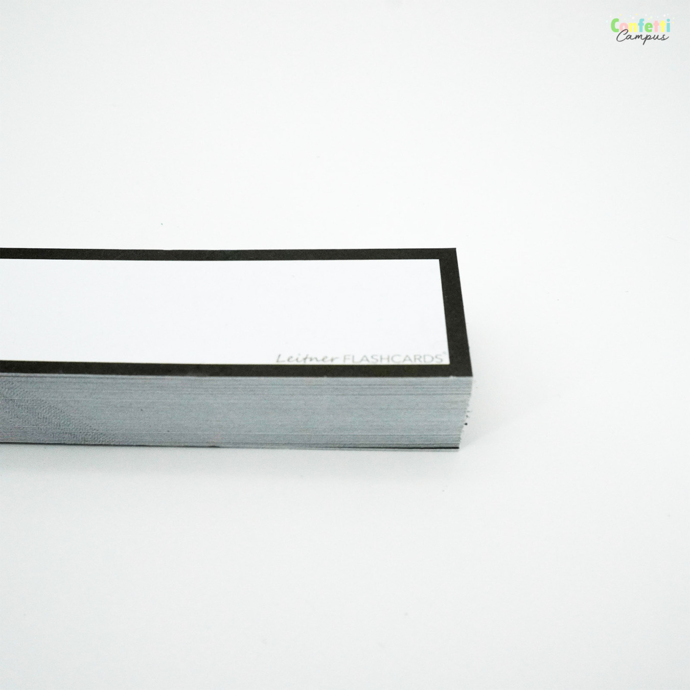 Leitner Flashcards Half Blanco Zwart