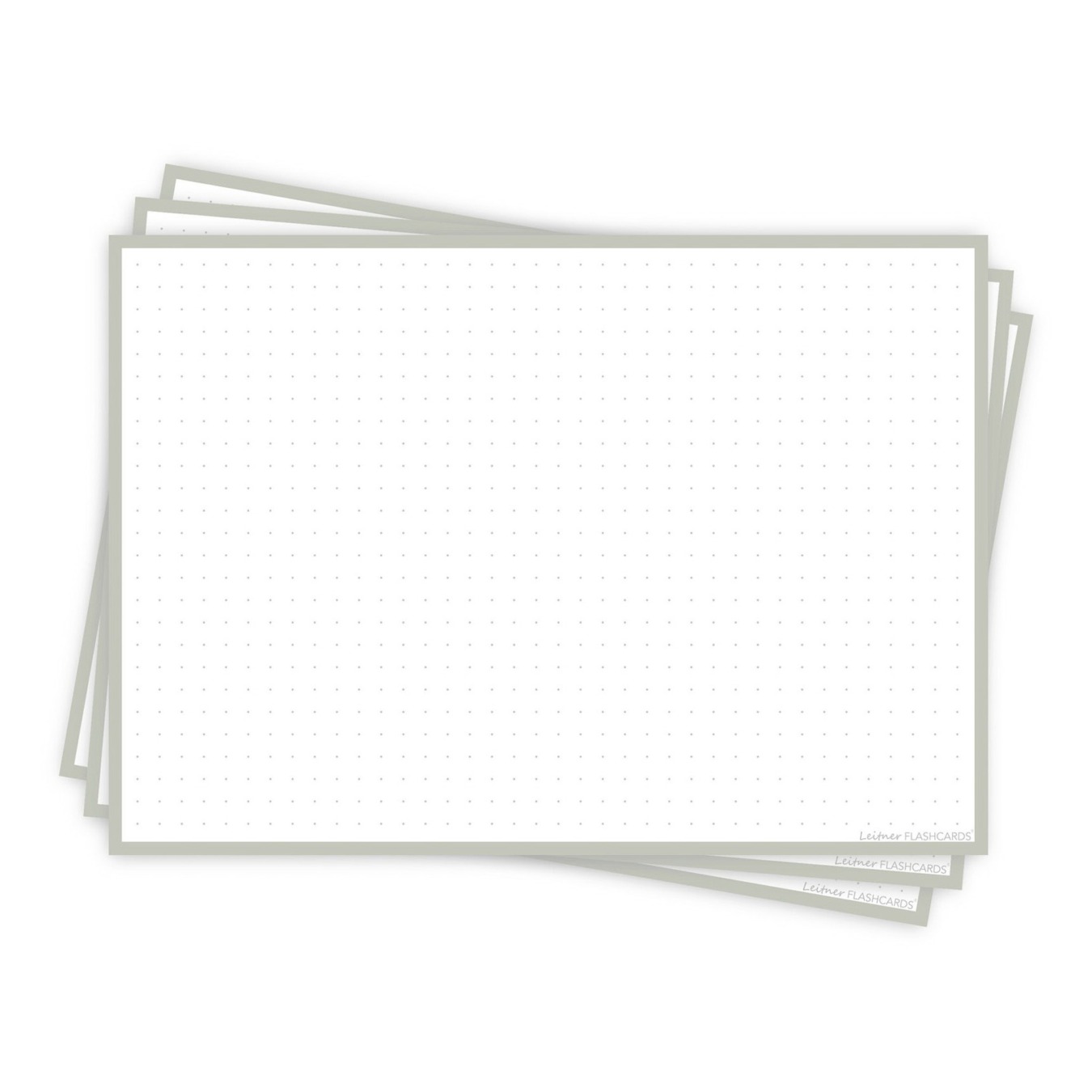 Leitner Flashcards A5 Dotted Grijs