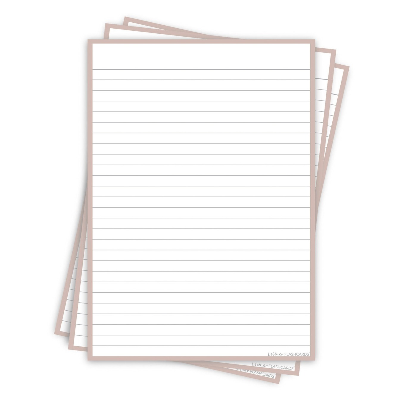 Leitner Flashcards A5 Gelinieerd Greige