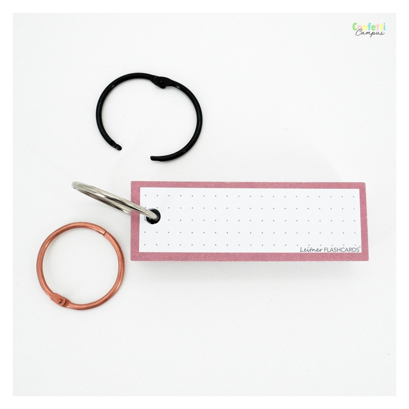 Leitner Flashcards Half Dotted Oud Roze