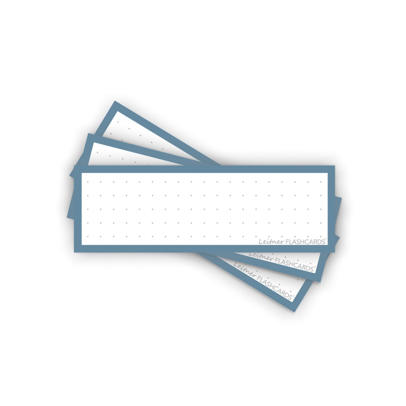 Leitner Flashcards Half Dotted Staal Blauw