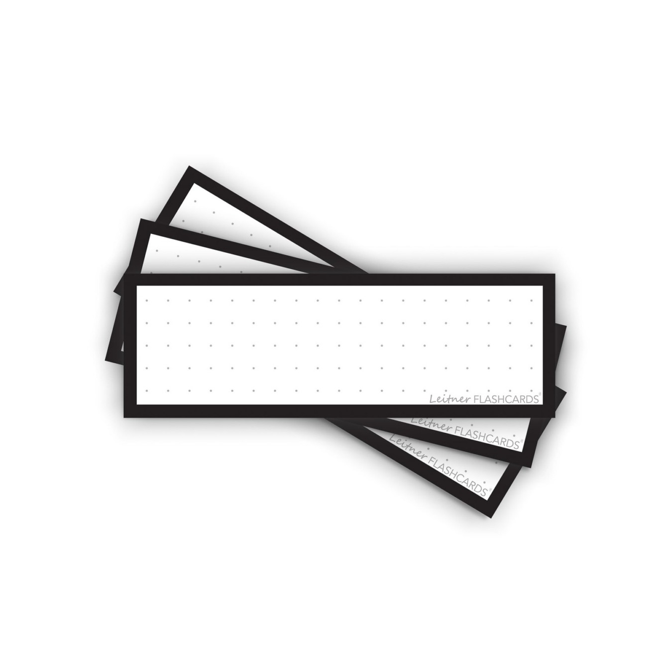 Leitner Flashcards Half Dotted Zwart