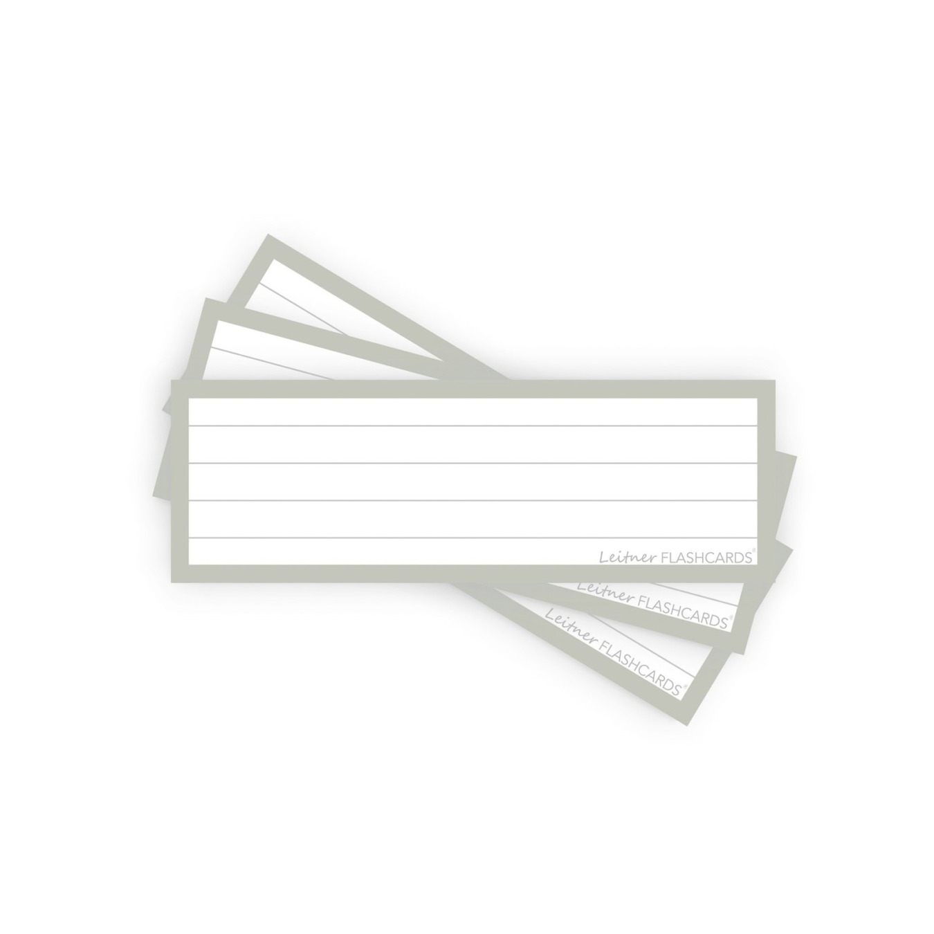 Leitner Flashcards Half Gelinieerd Grijs