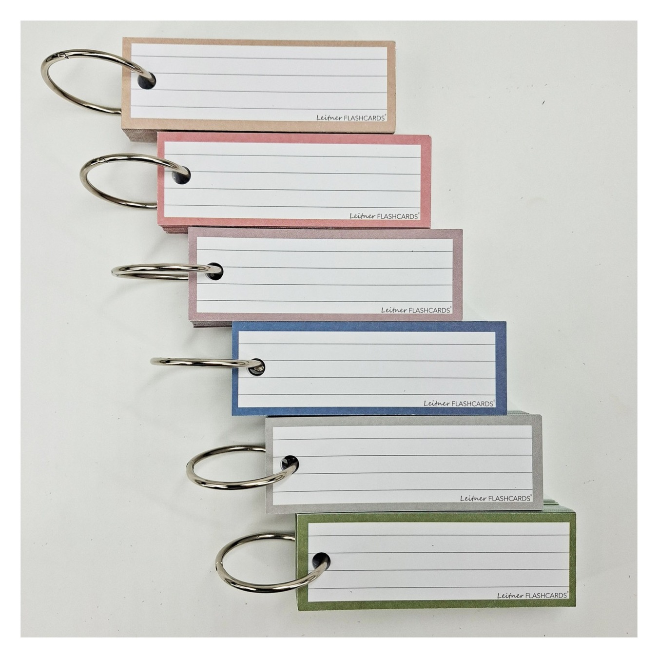 Leitner Flashcards Half Gelinieerd Nature Familie