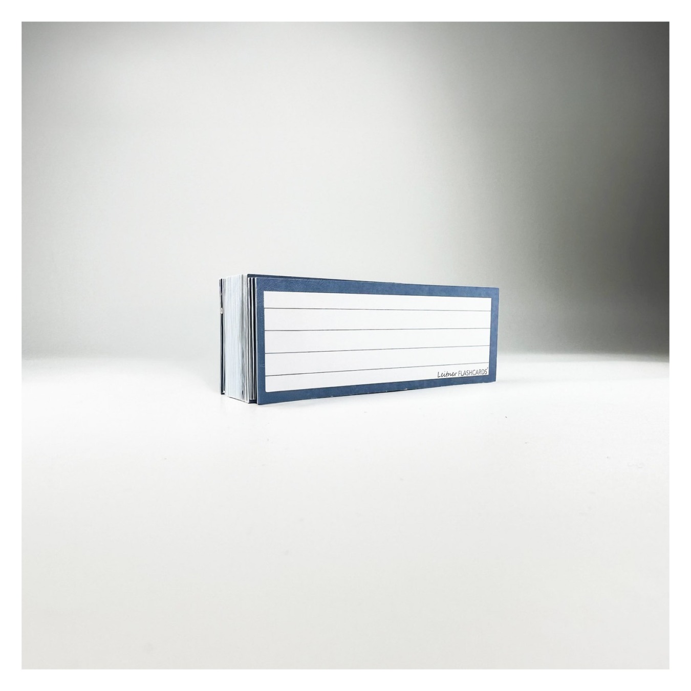 Leitner Flashcards Half Gelinieerd Staal Blauw