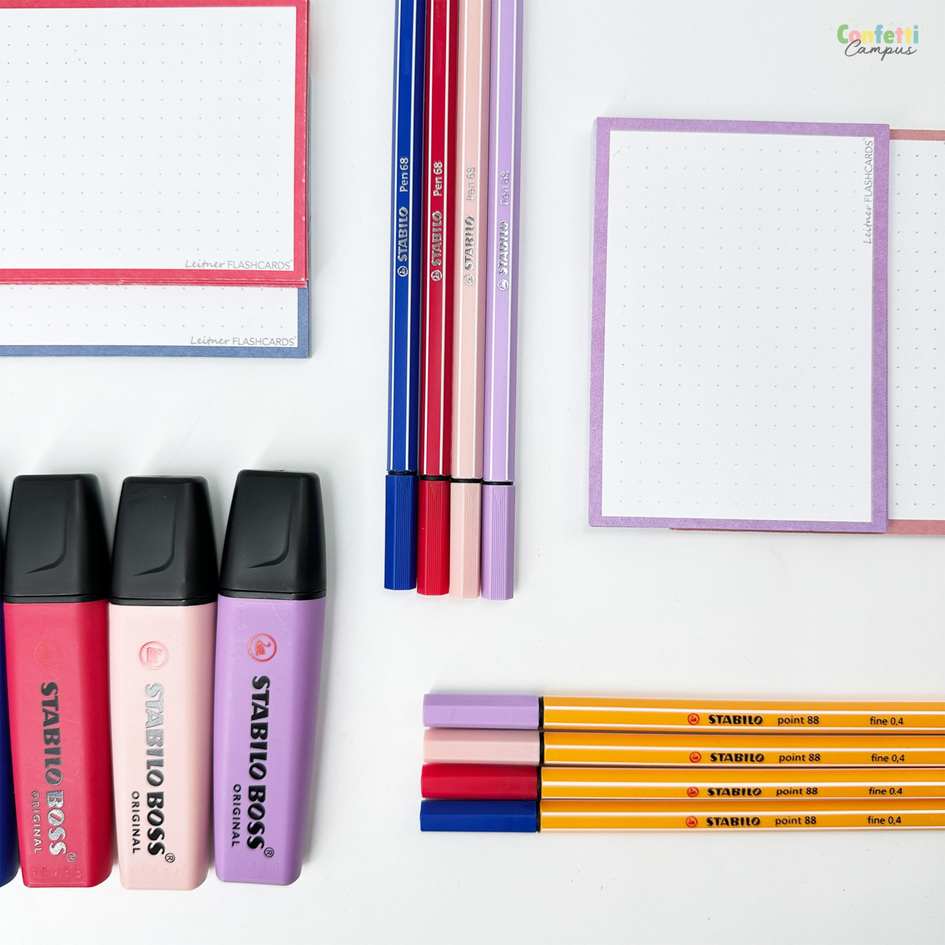 Cadeauset STABILO Wildflowers & Leitner Flashcards