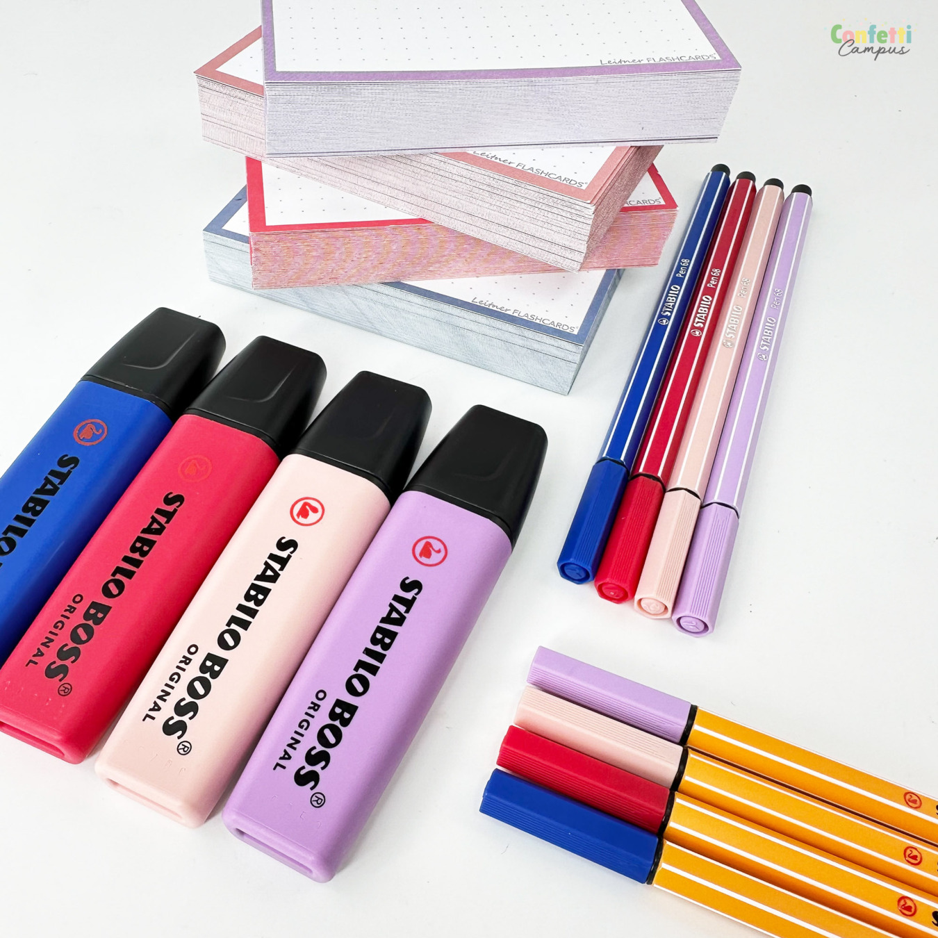 Cadeauset STABILO Wildflowers & Leitner Flashcards