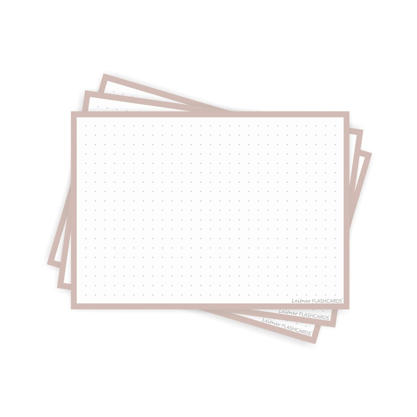 Leitner Flashcards A6 Dotted Greige