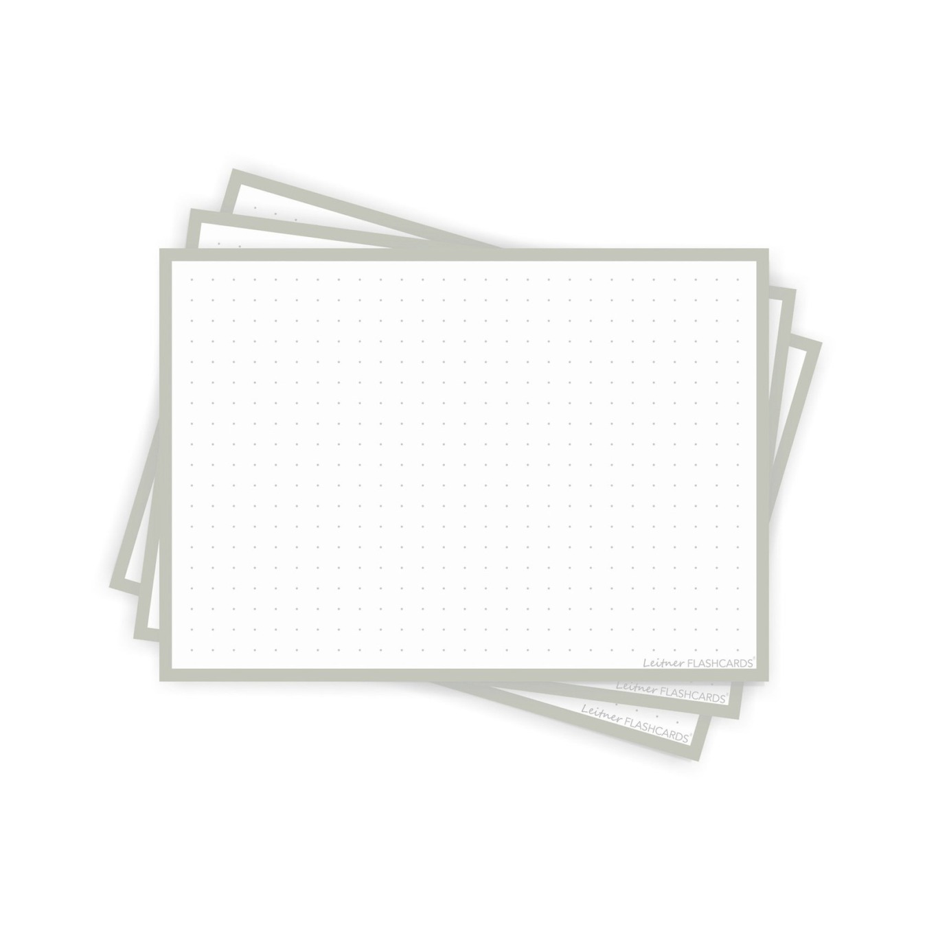 Leitner Flashcards A6 Dotted Grijs