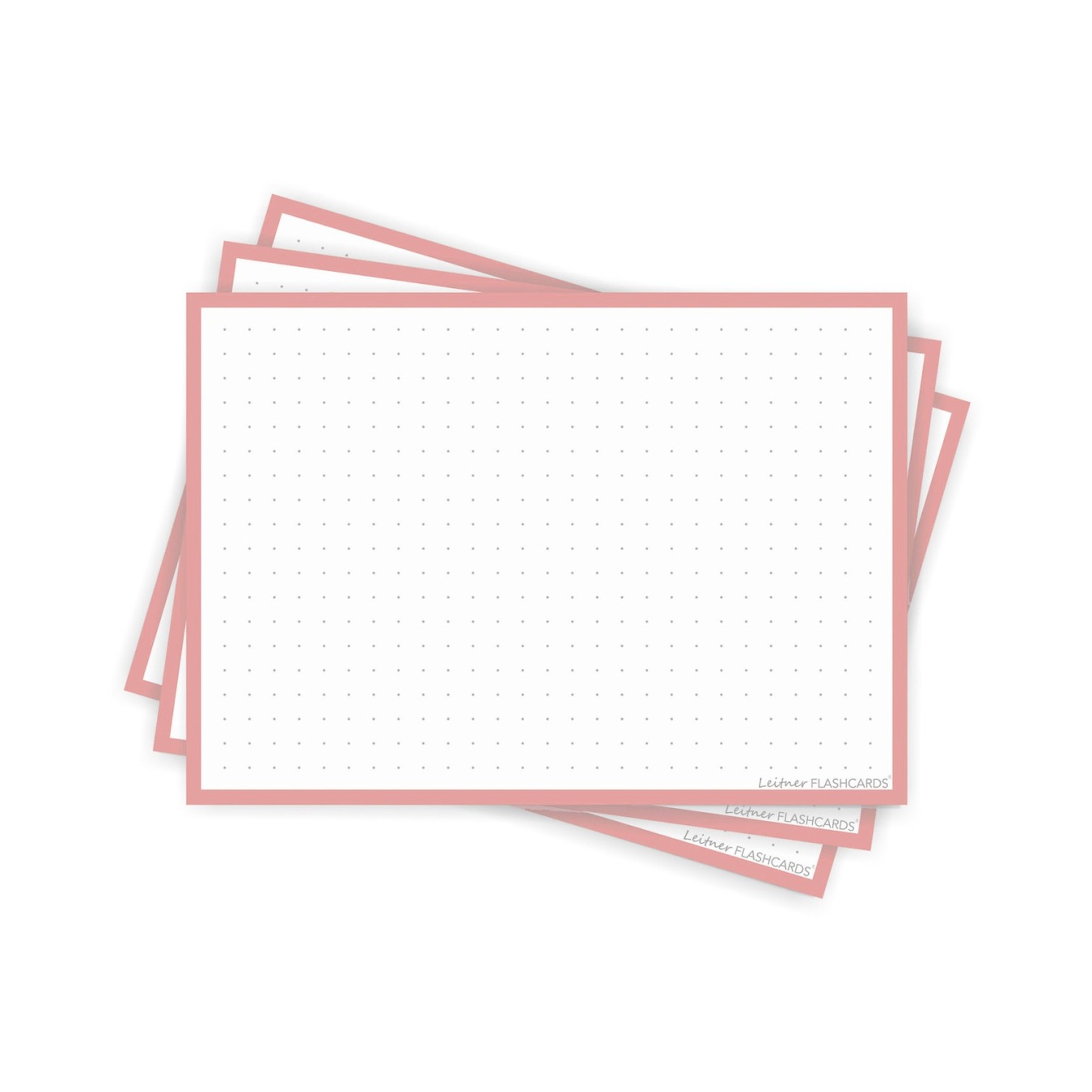 Leitner Flashcards A6 Dotted Oud Roze