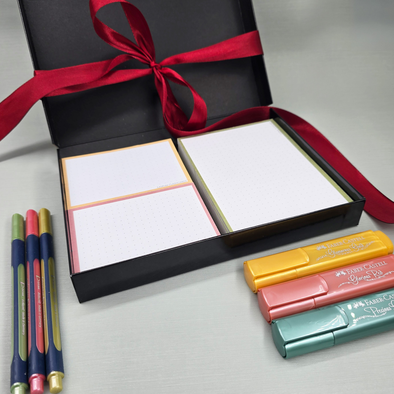 cadeauset leitner flashcards en schrijfwaren kerst