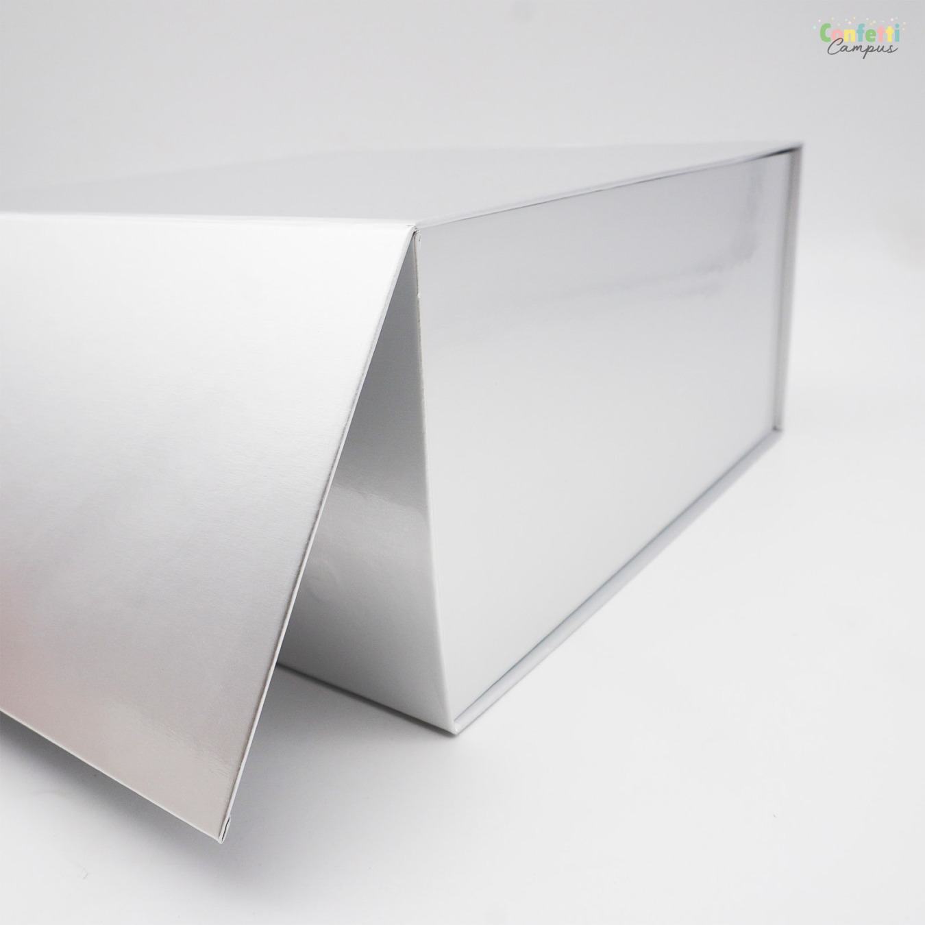 Luxe Cadeaubox Vierkant 23 x 23 x 11 cm Zilver