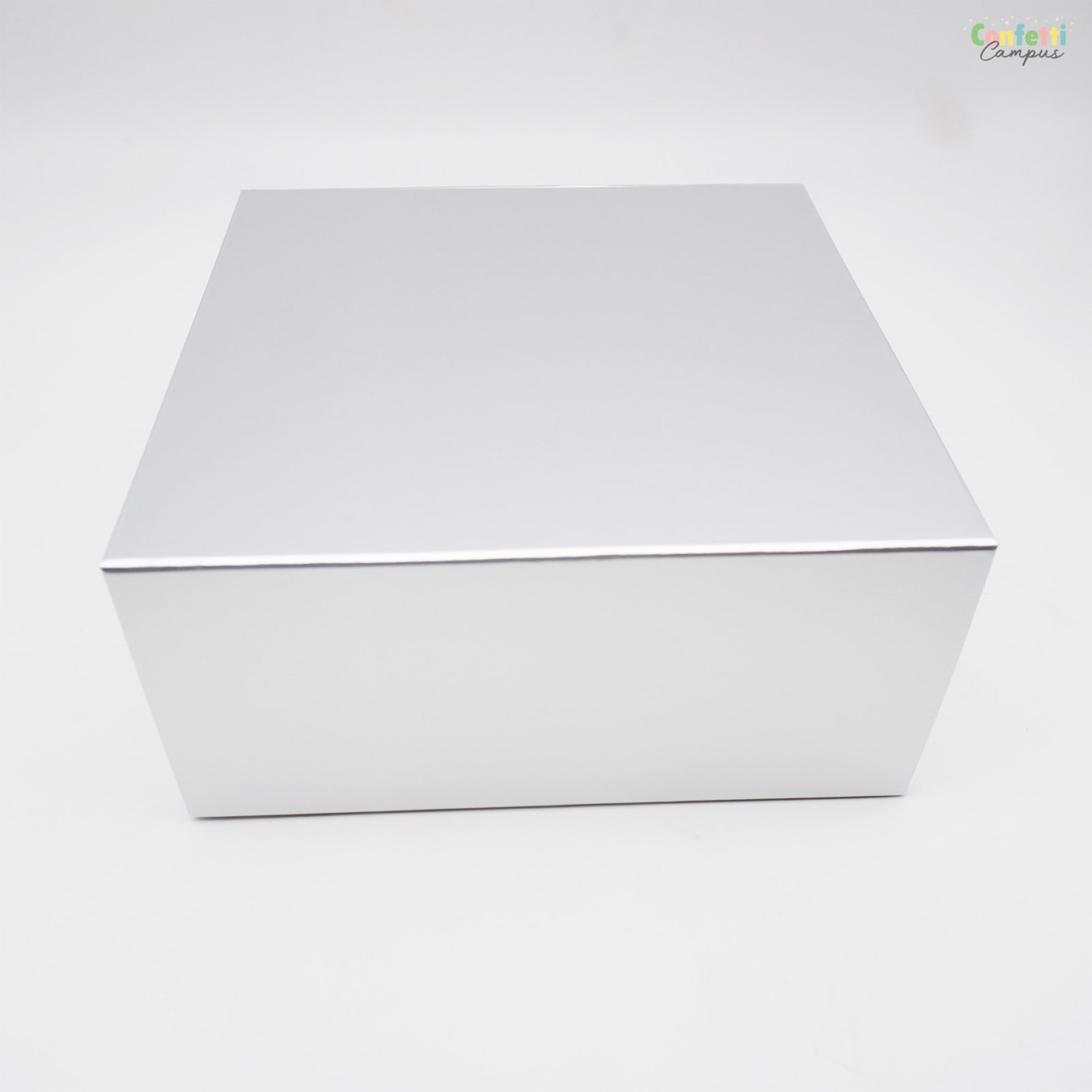 Luxe Cadeaubox Vierkant 23 x 23 x 11 cm Zilver