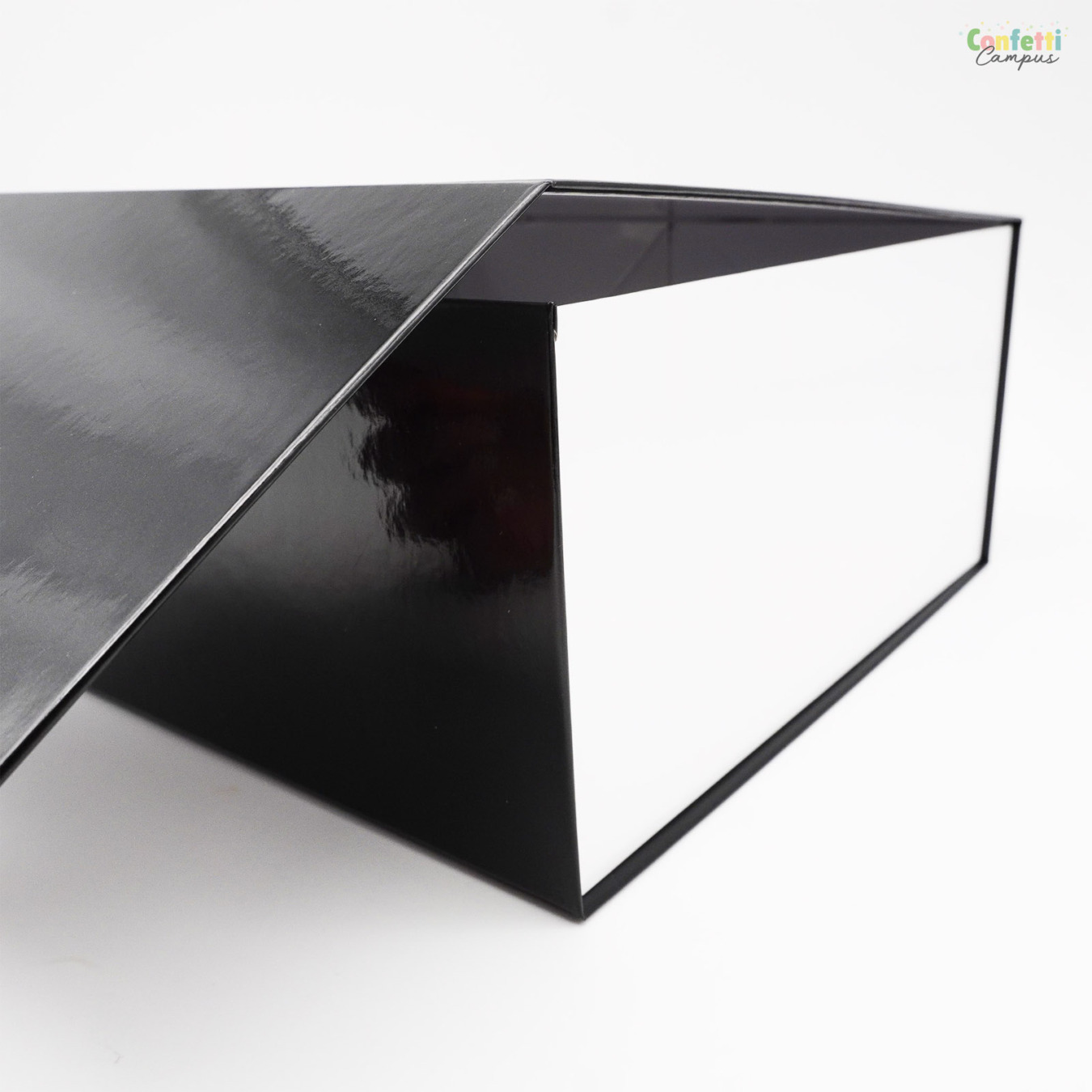 Luxe Cadeaubox Vierkant 23 x 23 x 11 cm Zwart-Wit