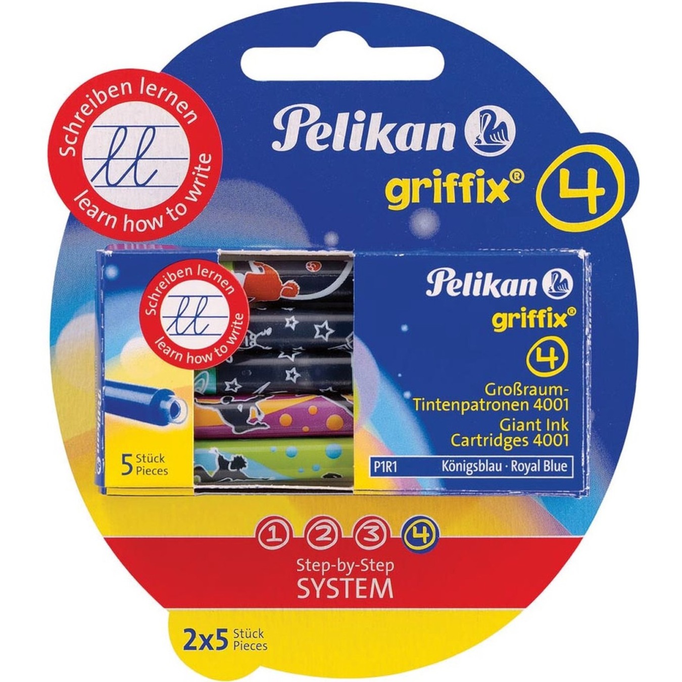Pelikan Griffix Vulpen Navulling Extra Lang 10 stuks Blauw