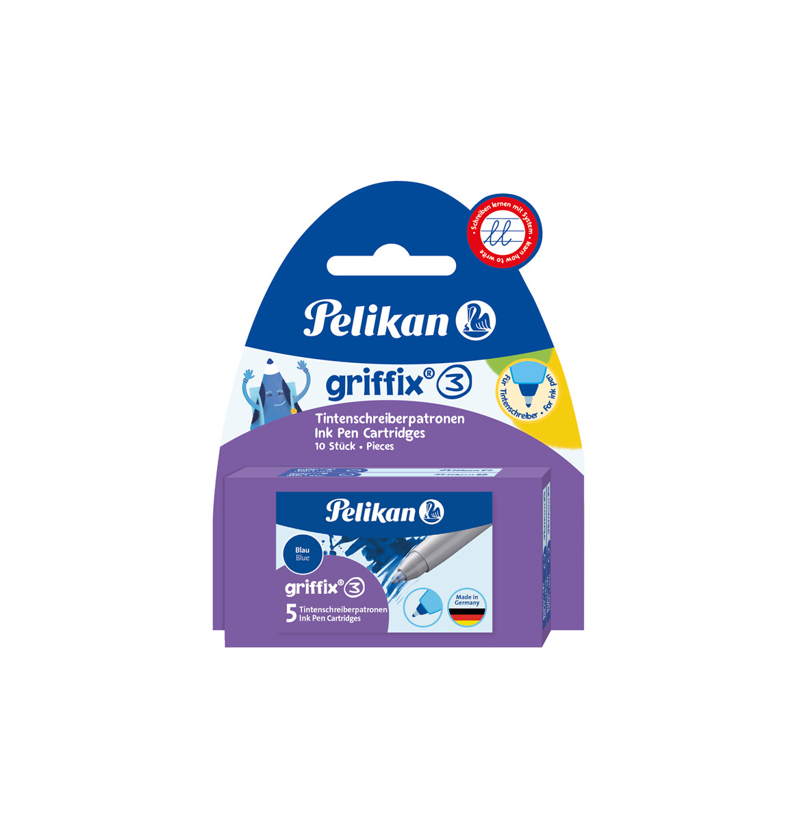 Pelikan Griffix Inktpen Navulling 10 stuks Blauw