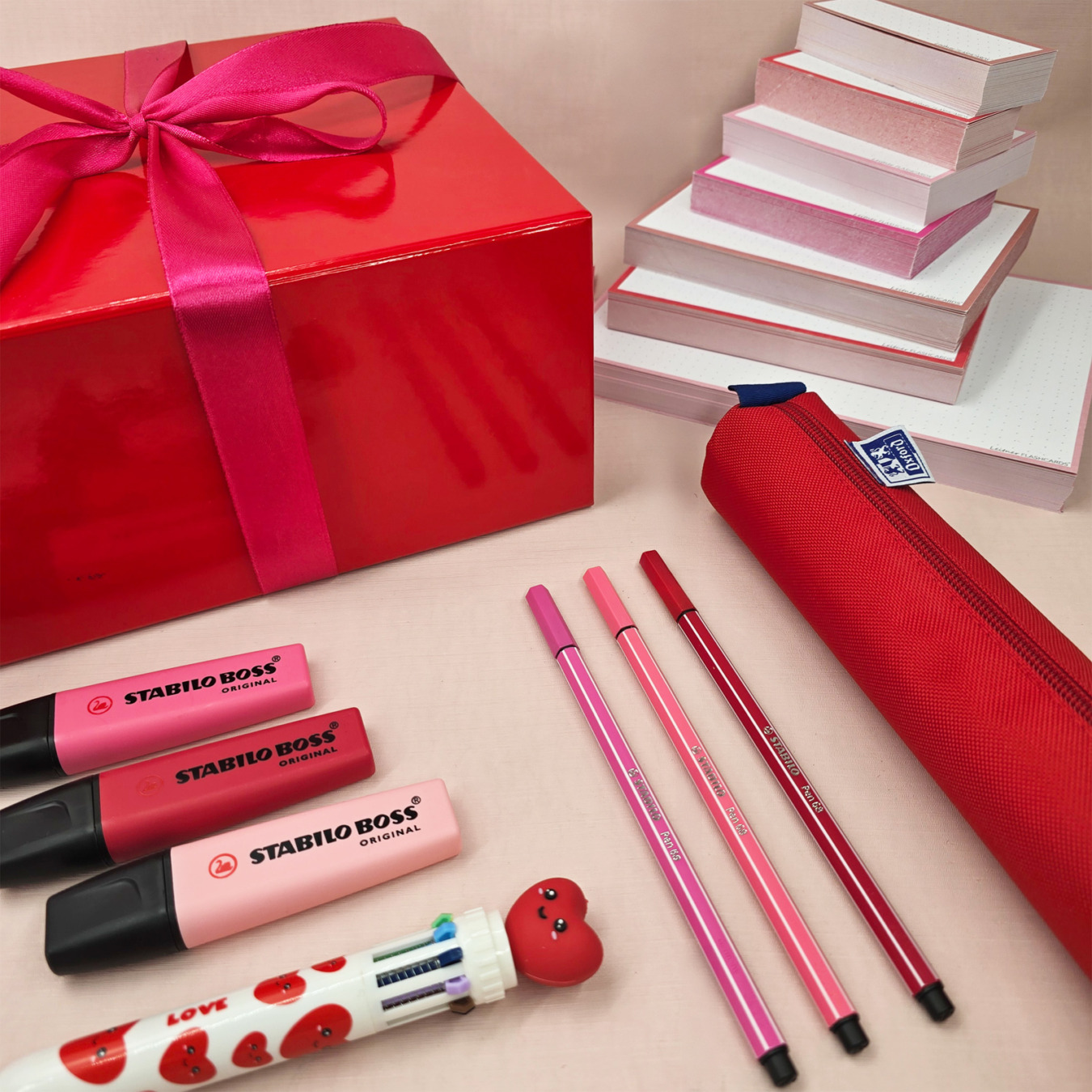 Pretty Notes & Flashcards Giftset Rood - Roze