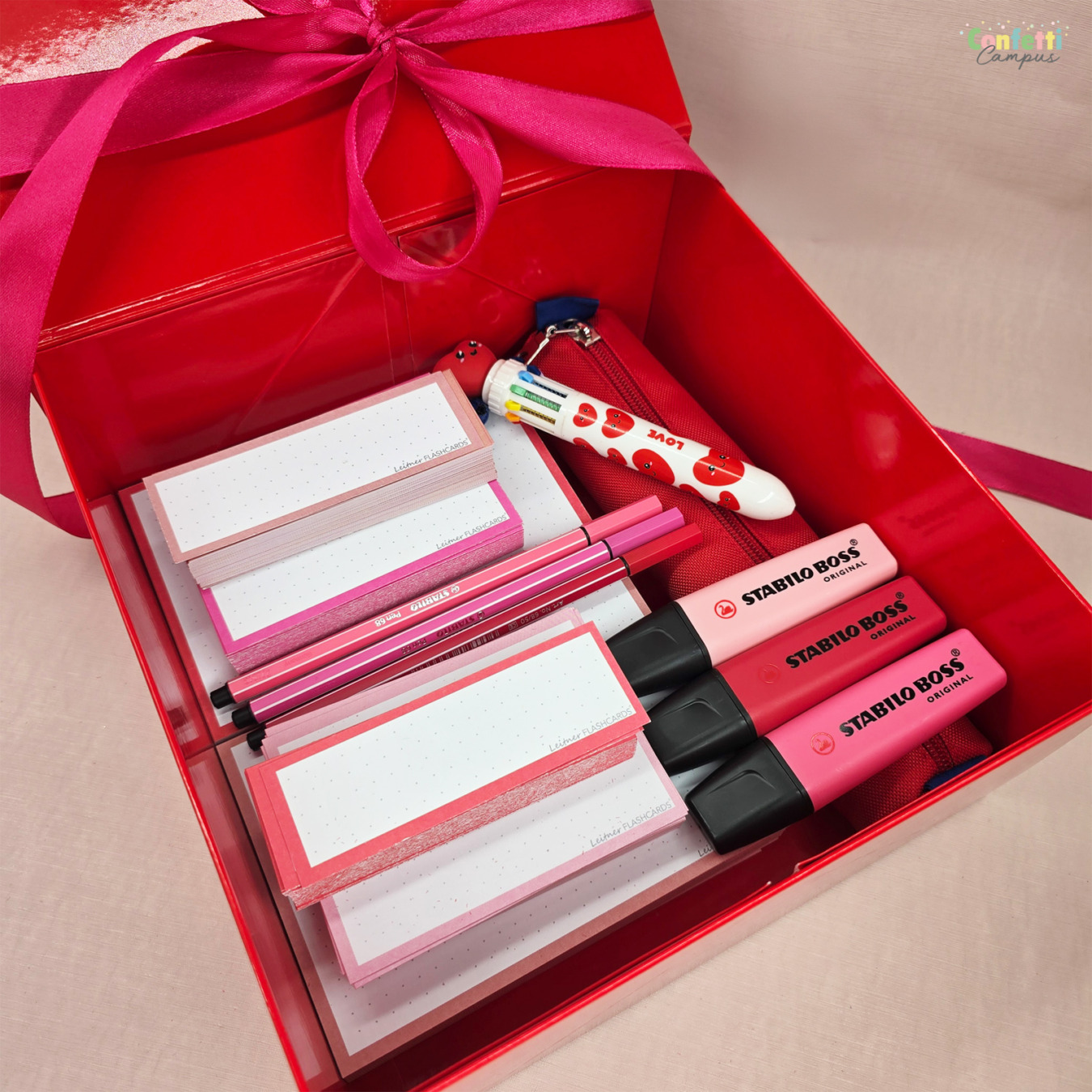 Pretty Notes & Flashcards Giftset Rood - Roze