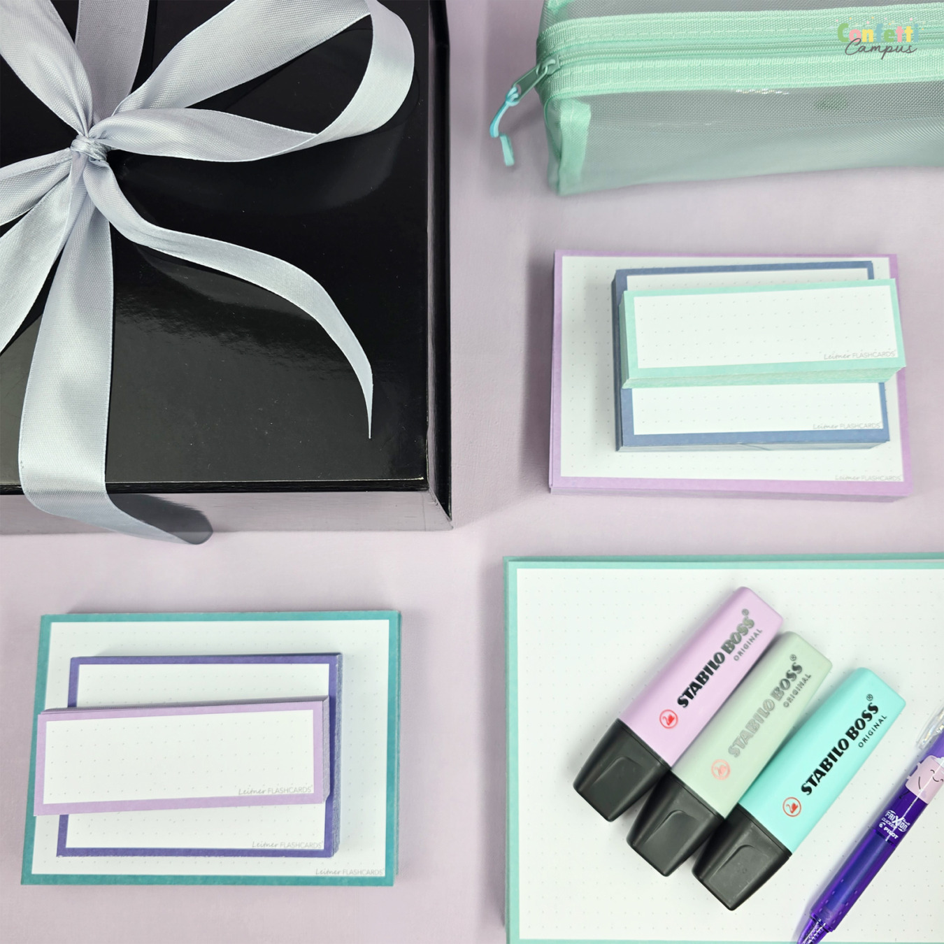 Pretty Notes & Flashcards Giftset Mint - Lila