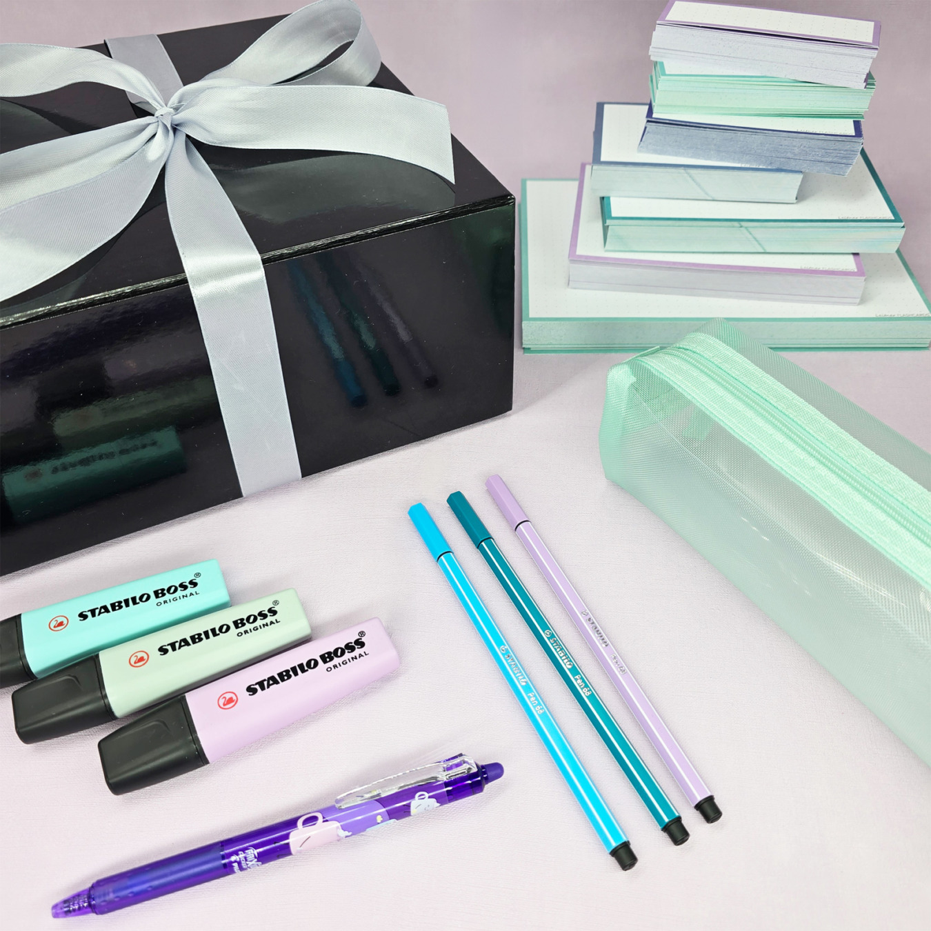 Pretty Notes & Flashcards Giftset Mint - Lila